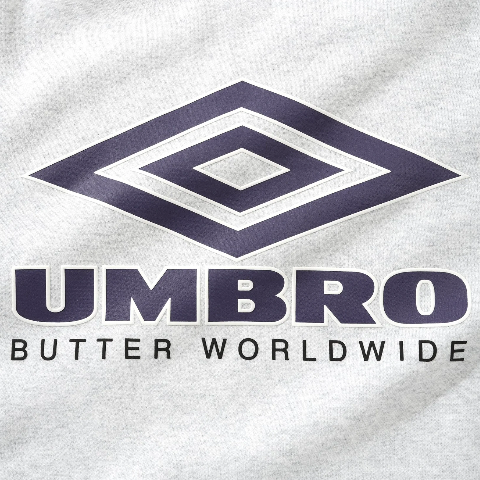 BUTTER GOODS X UMBRO DIAMOND LOGO CREWNECK ASH - Image 2