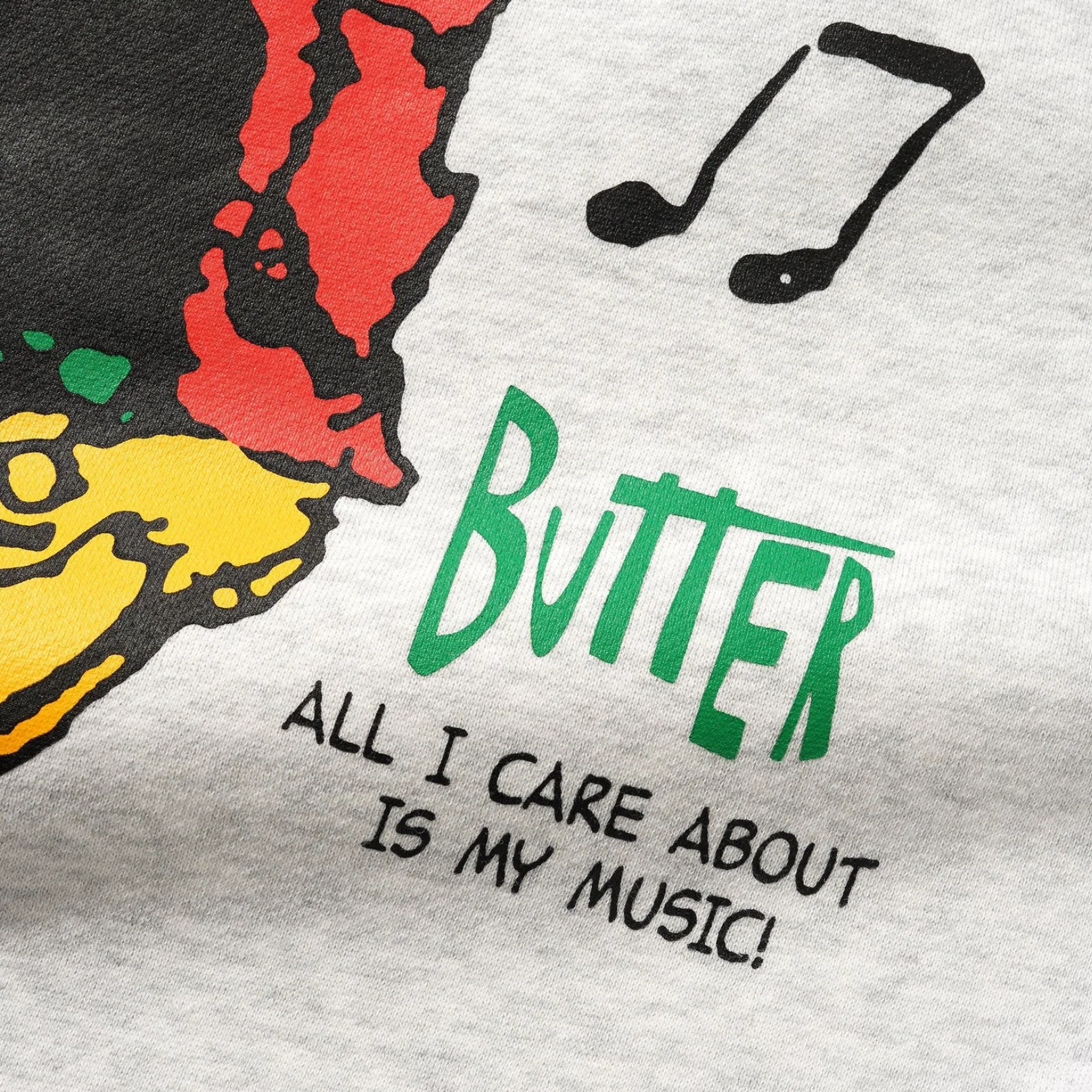 BUTTER X PEANUTS MUSIC CREWNECK ASH - Image 2
