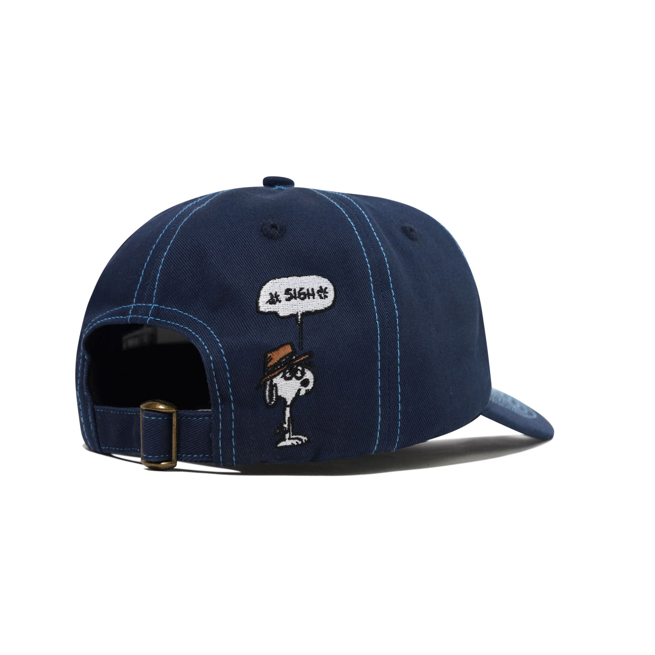 BUTTER X PEANUTS SPIKE 5 PANEL CAP NAVY / LIGHT BLUE - Image 2