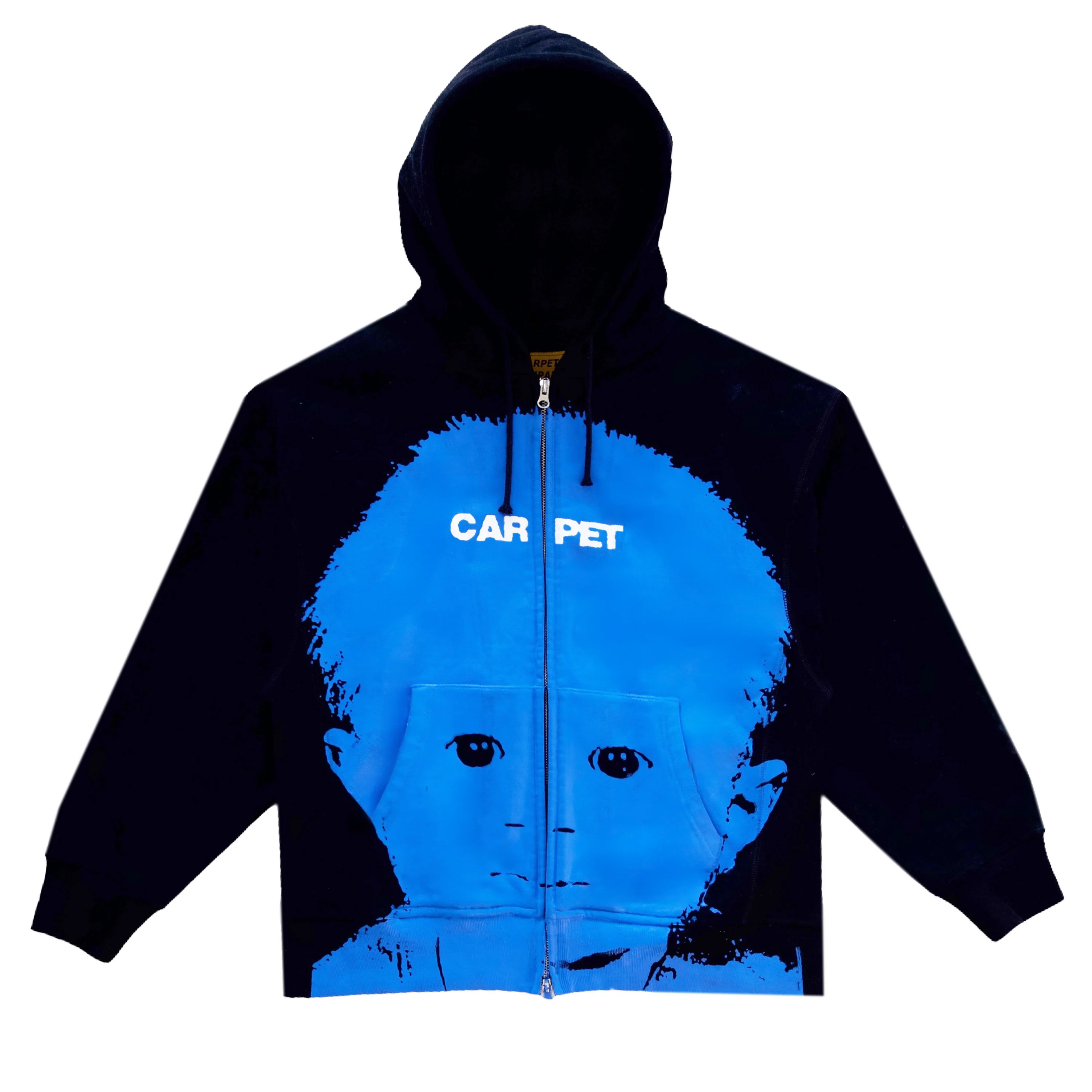 CARPET CO. BABYPHAT DOUBLE ZIP HOODIE BLACK