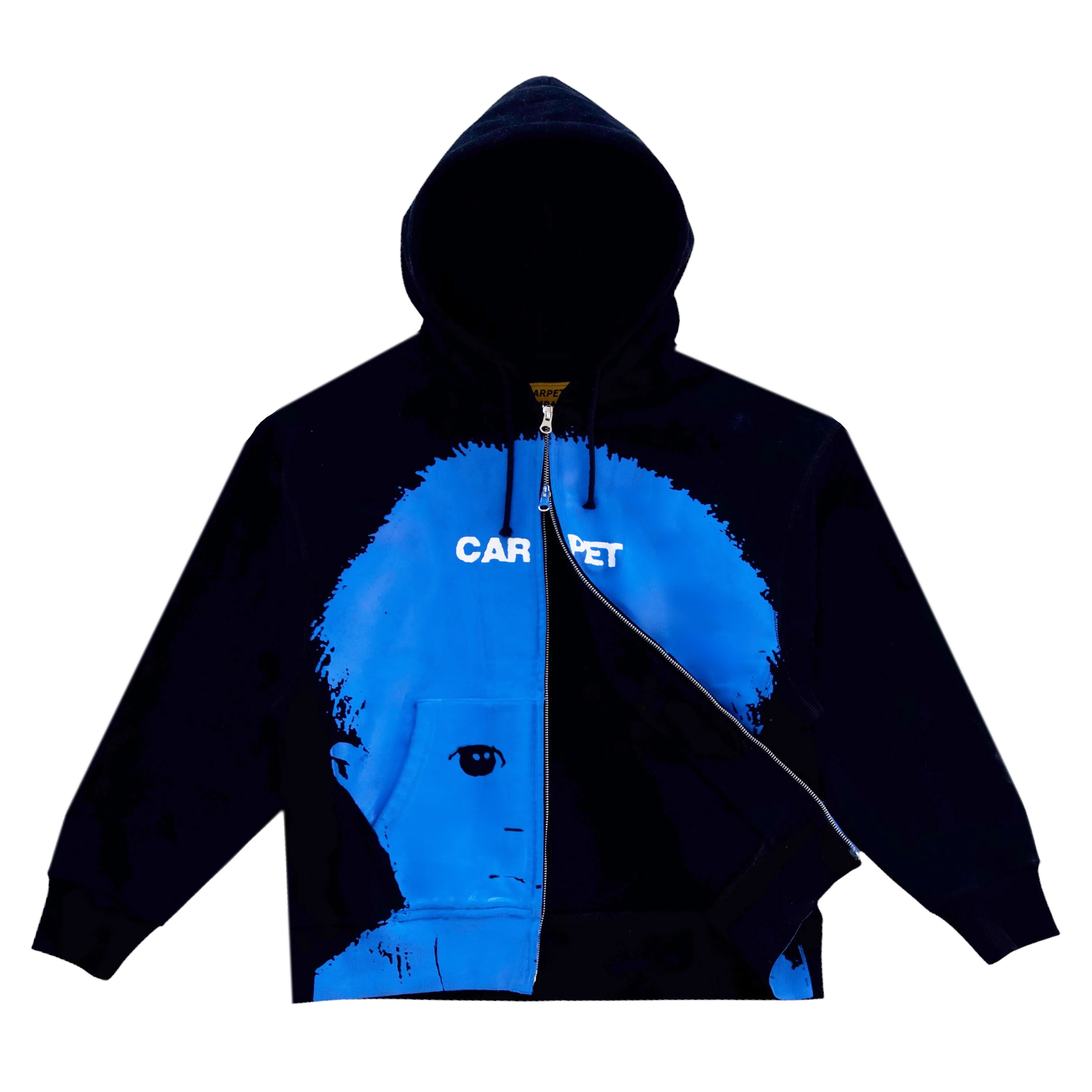 CARPET CO. BABYPHAT DOUBLE ZIP HOODIE BLACK - Image 2