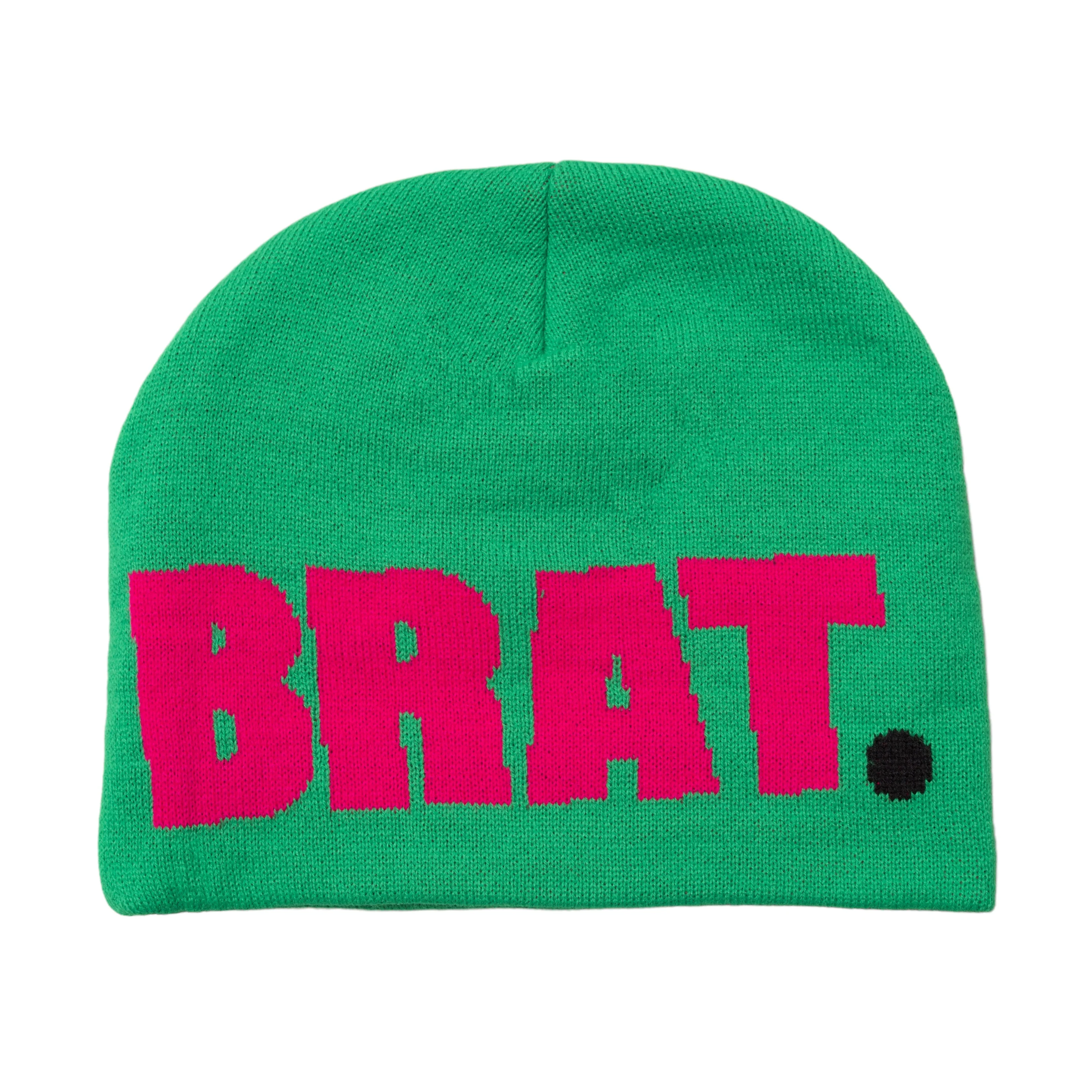 CARPET CO. BRAT LOGO NO FOLD BEANIE GREEN