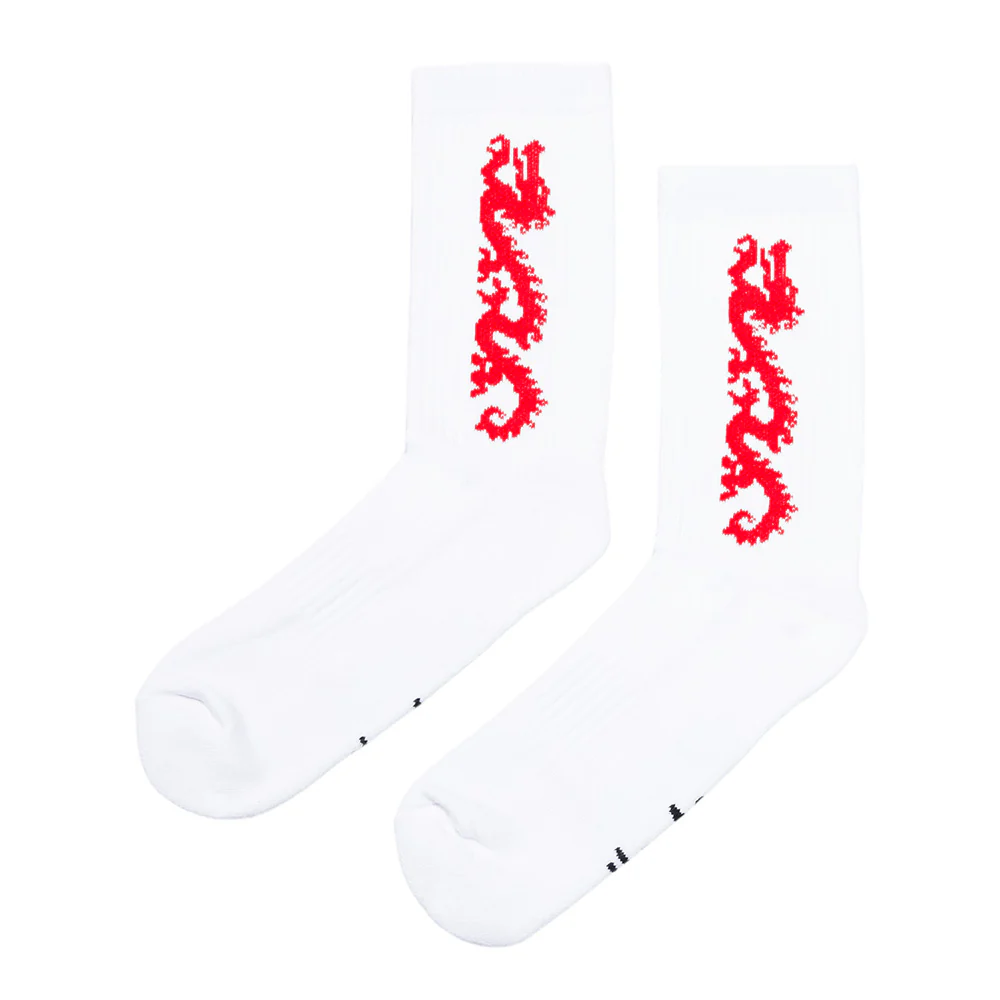 CARPET CO. DRAGON SOCK WHITE