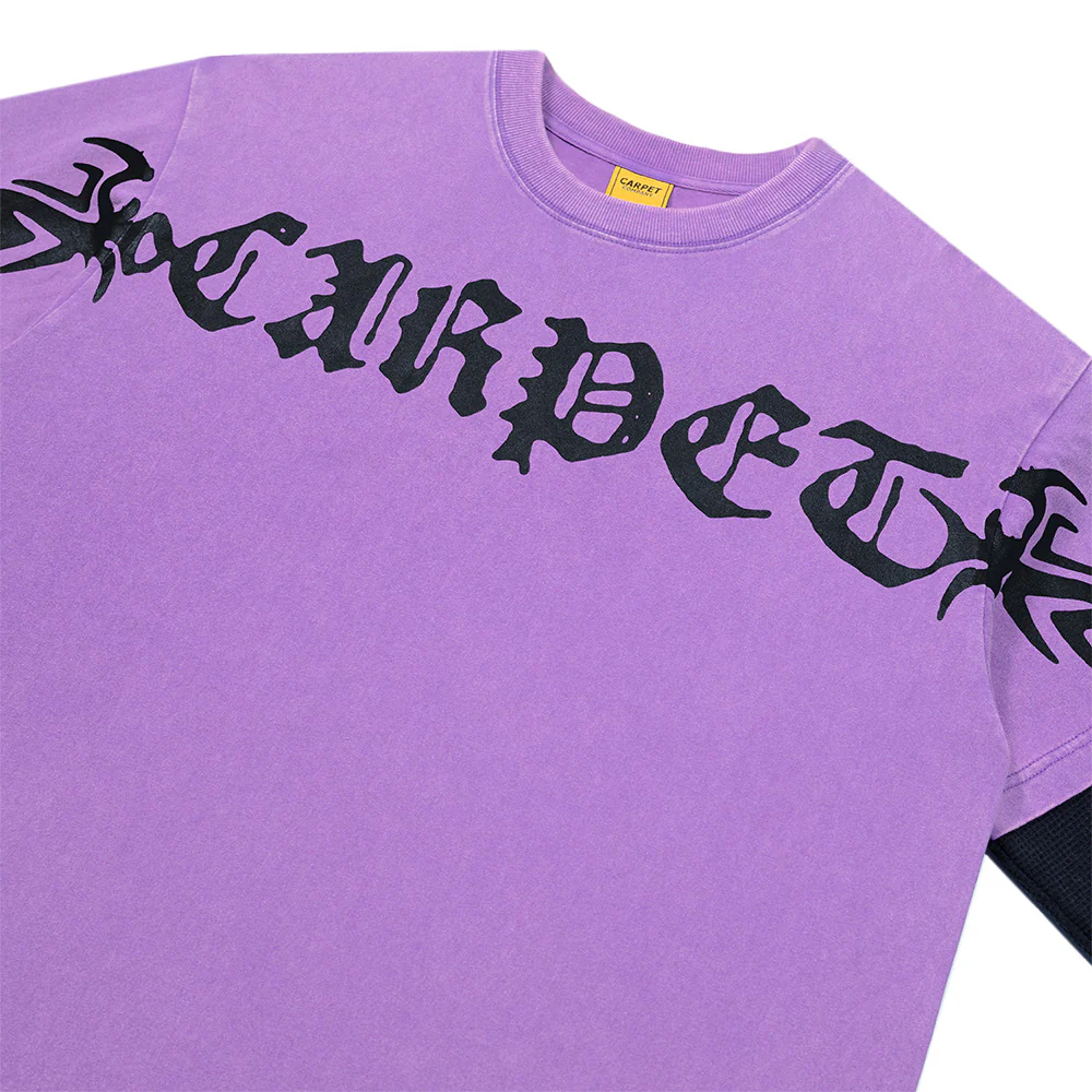 CARPET CO. TRAMPSTAMP LONGSLEEVE PURPLE / BLACK - Image 2