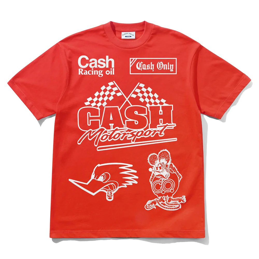 CASH ONLY SERVICE TEE RED