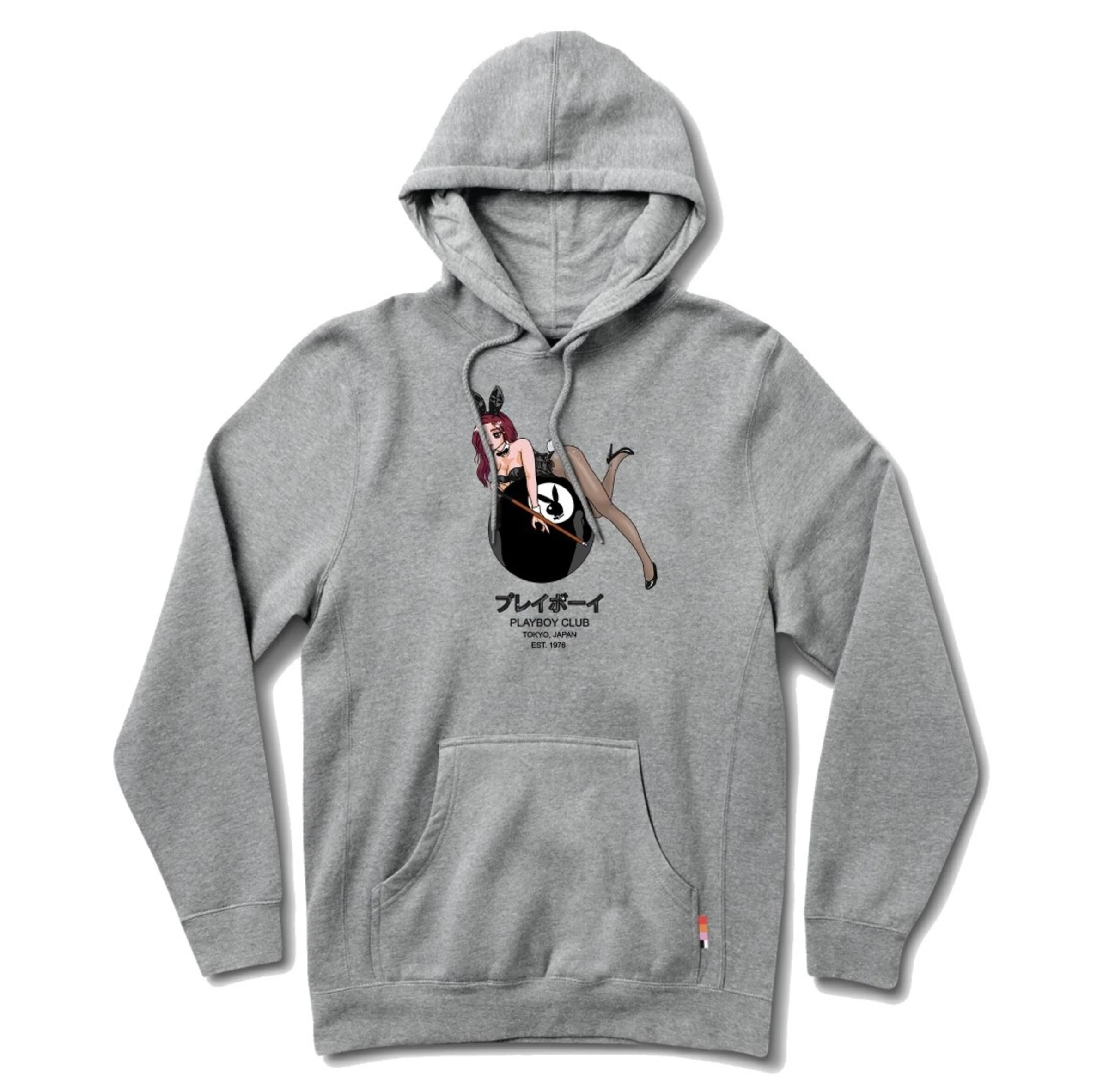 COLOR BARS PLAYBOY 8-BALL HOODIE GREY