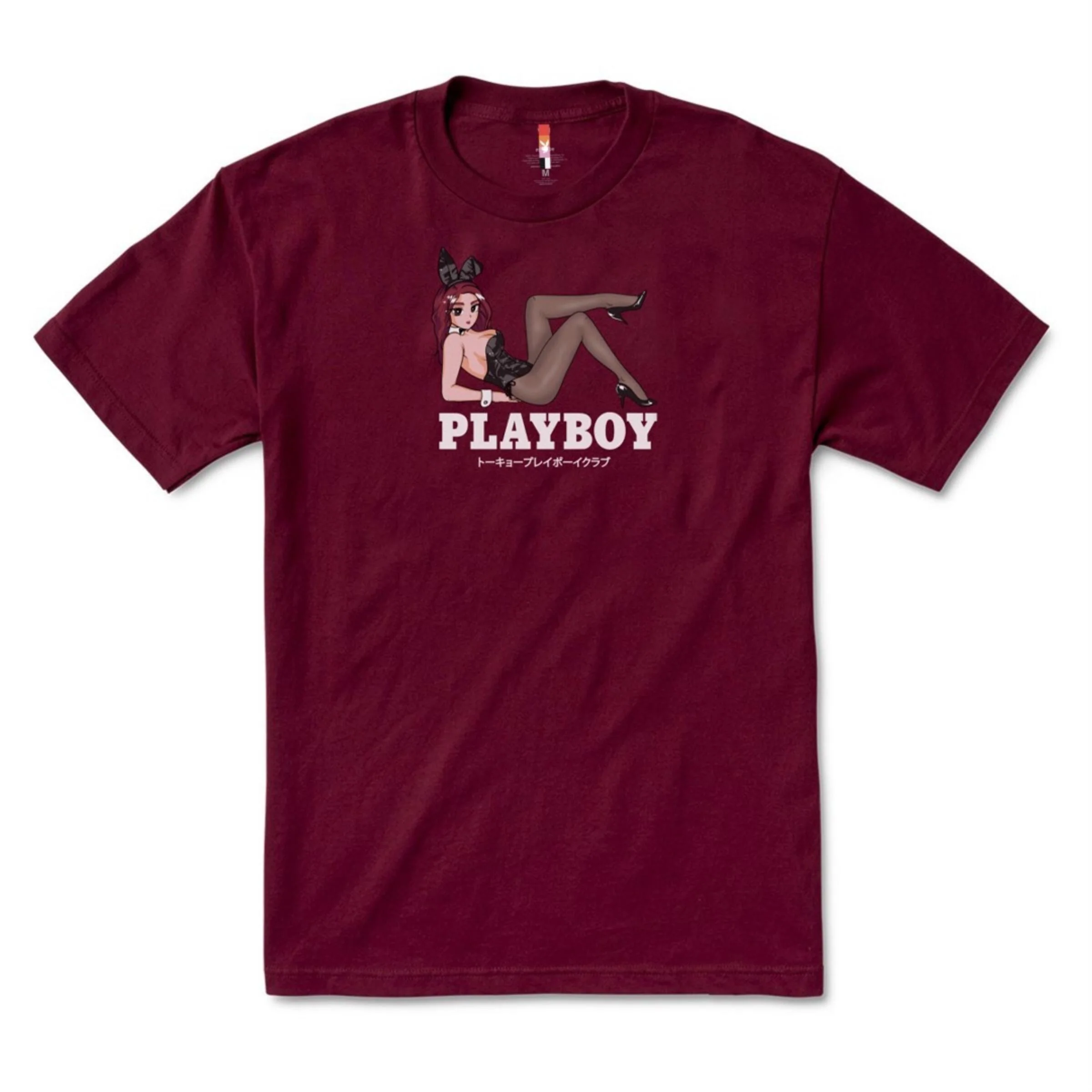 COLOR BARS PLAYBOY OPEN LATE TEE MAROON