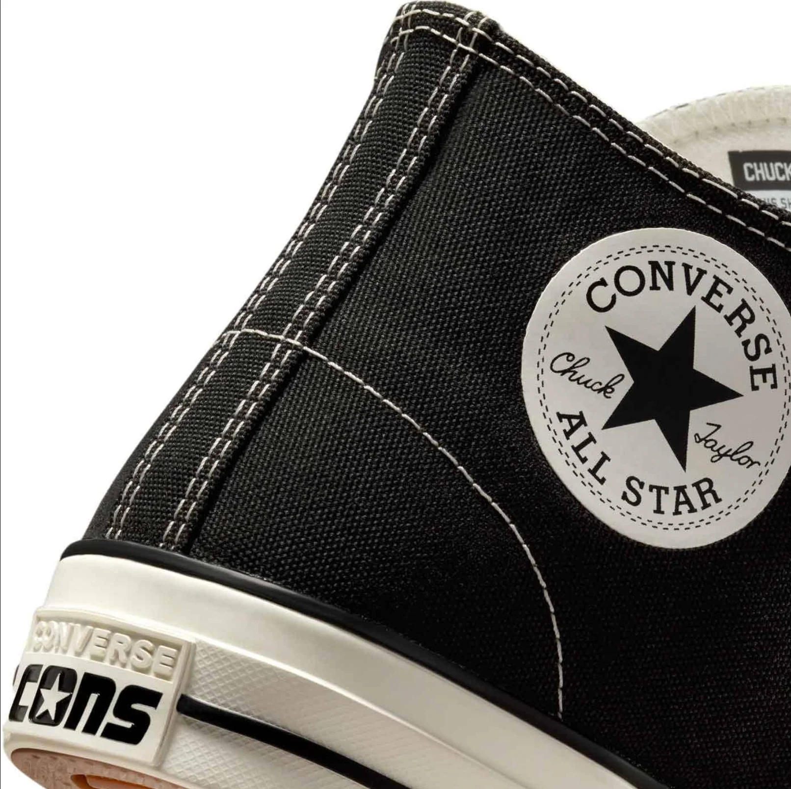 CONVERSE CONS CHUCK TAYLOR ALL STAR PRO MID BLACK / BLACK / EGRET - Image 2