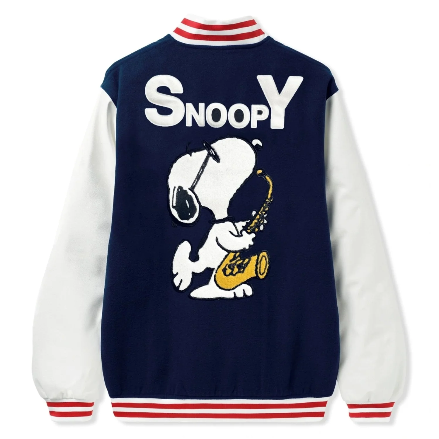 BUTTER GOODS JAZZ VARSITY JACKET NAVY - Image 2
