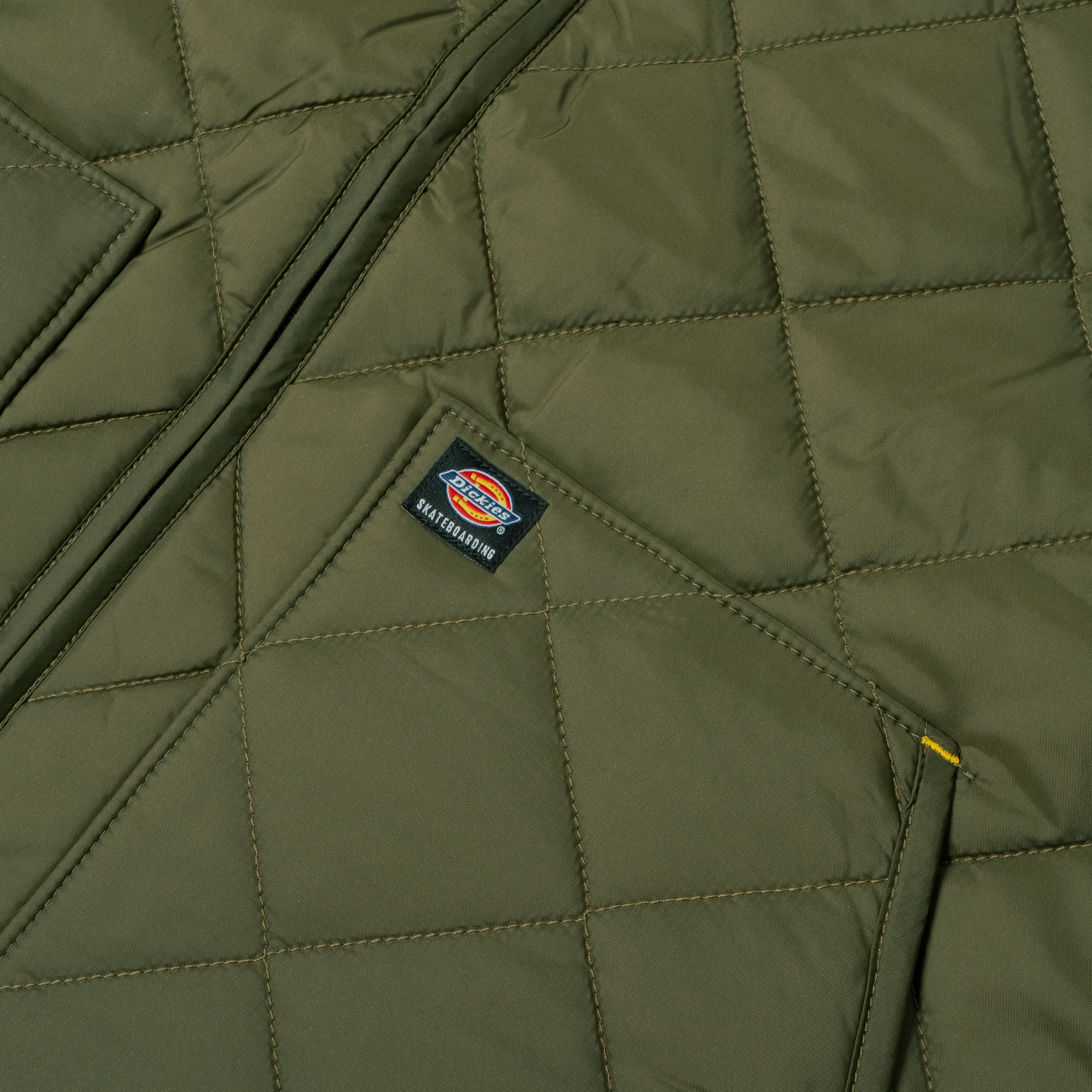 DICKIES VINCENT ALVAREZ QUILITED VEST MILITARY GREEN - Image 5