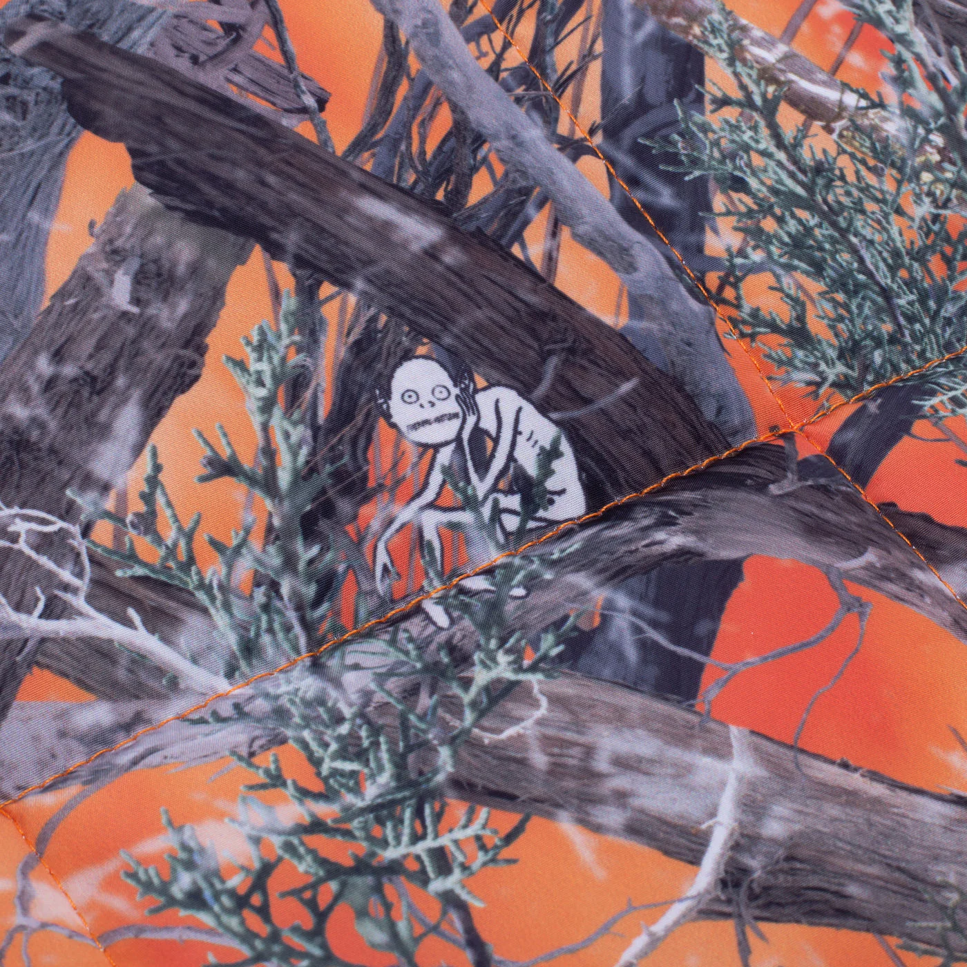 FUCKING AWESOME QUILTED CAMO PUFFER JACKET ORANGE - Image 4