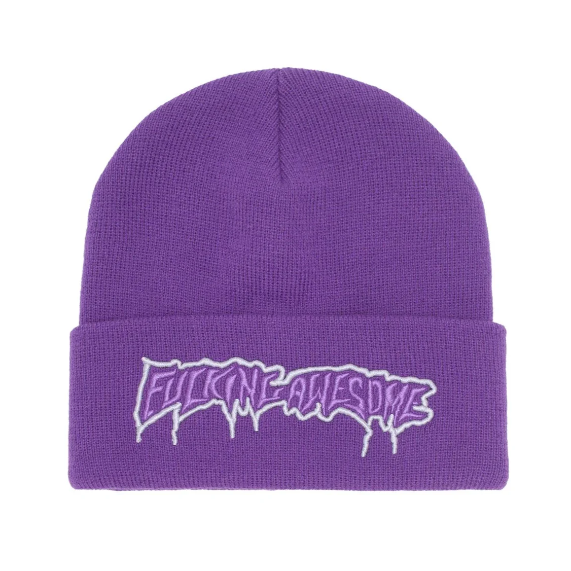 FUCKING AWESOME RUNNING LOGO CUFF BEANIE PURPLE
