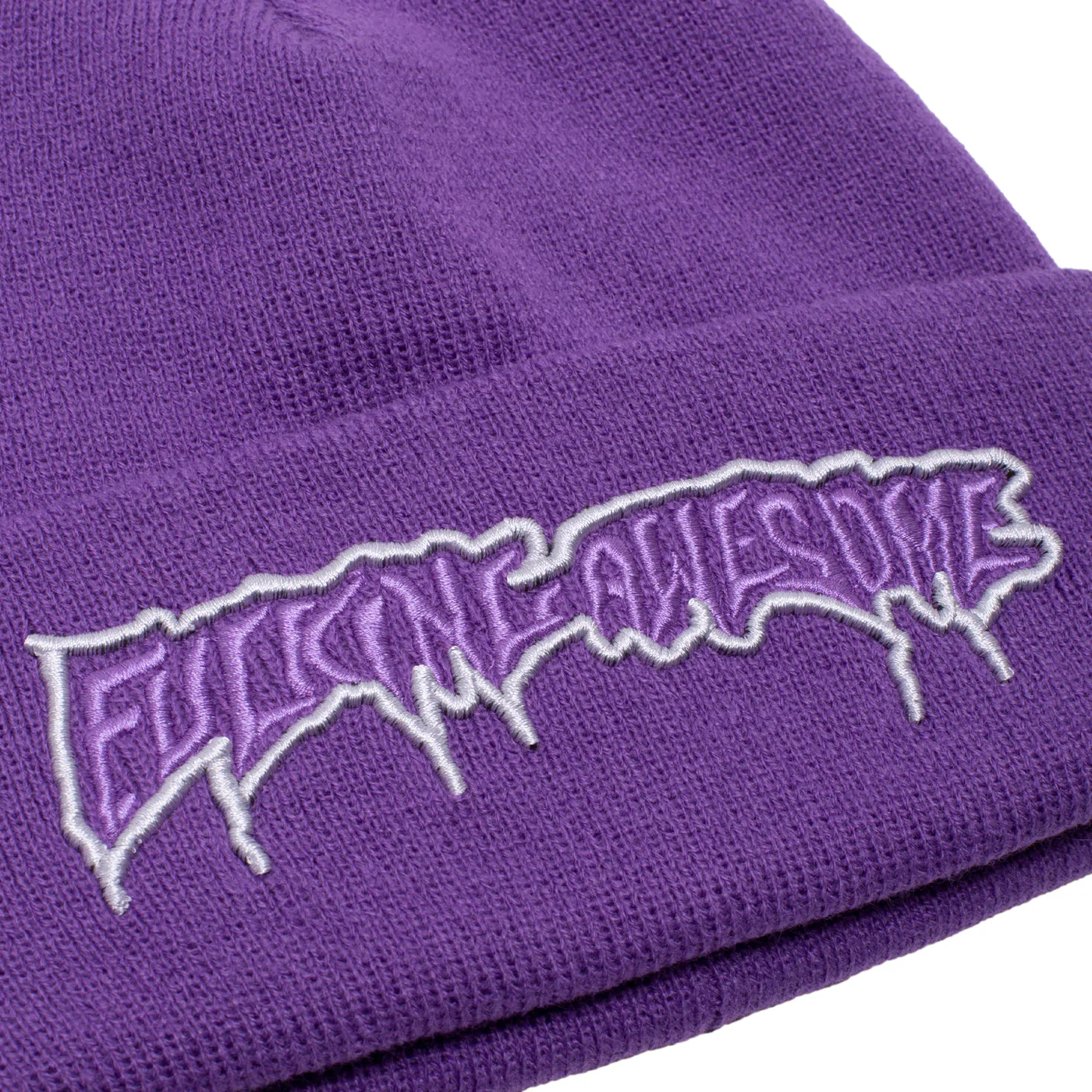 FUCKING AWESOME RUNNING LOGO CUFF BEANIE PURPLE - Image 2