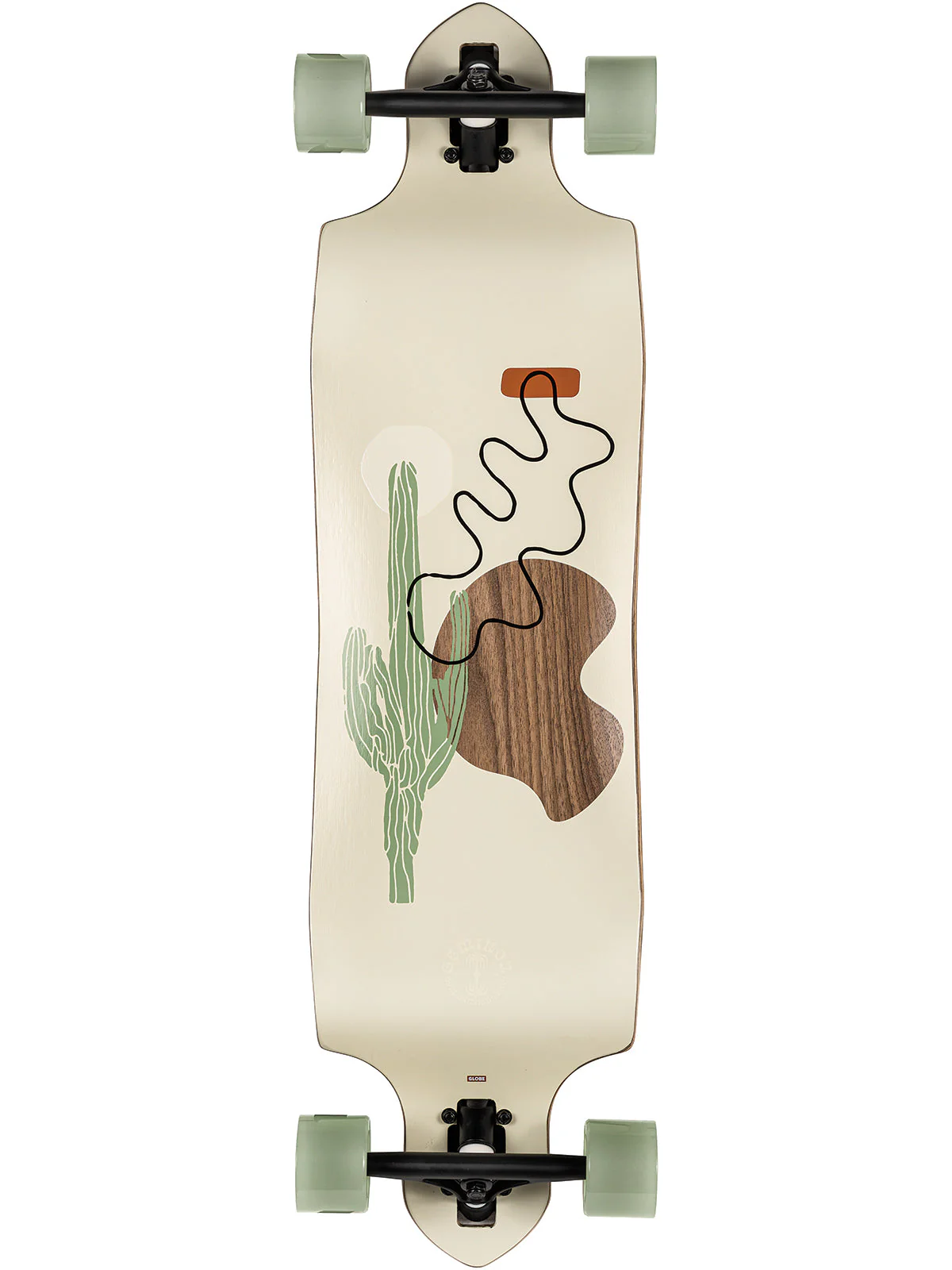 GLOBE GEMINON MICRO DROP LONGBOARD 37.5" WALNUT/CACTI