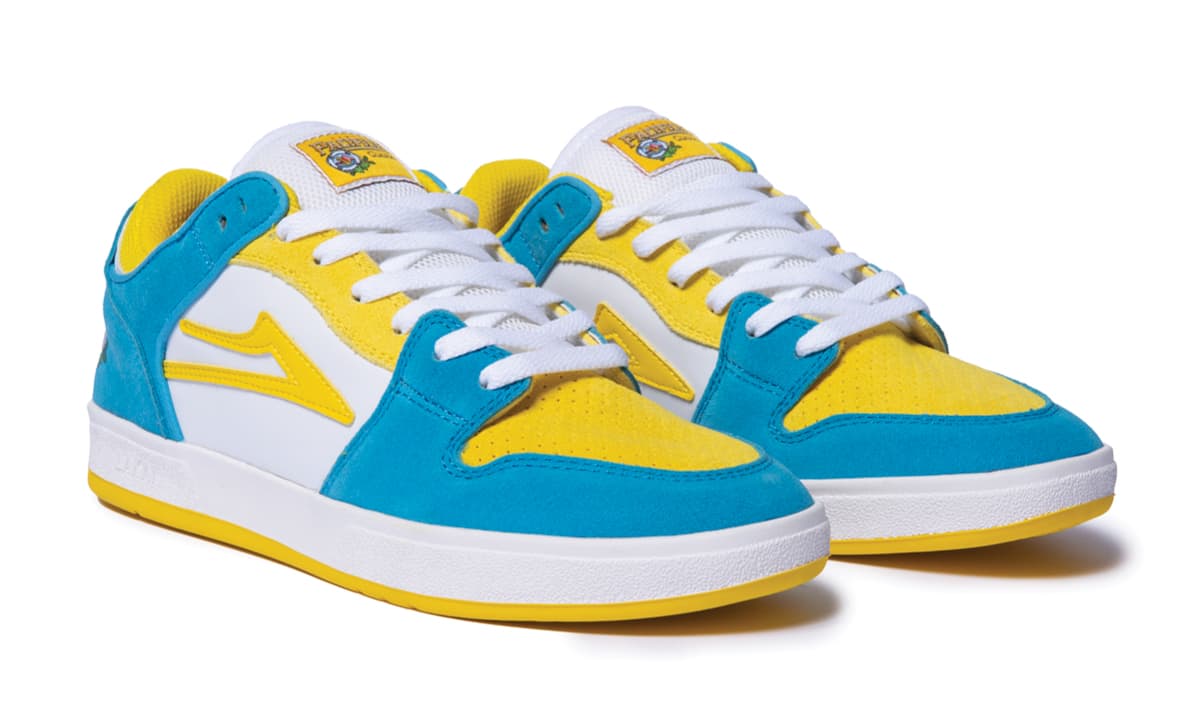 LAKAI X PACIFICO TELFORD LOW WHITE/CYAN SUEDE - Image 2