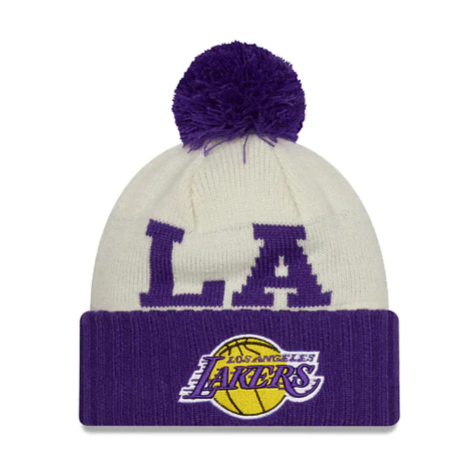NEW ERA LOS ANGELES LAKERS NBA DRAFT POM KNIT