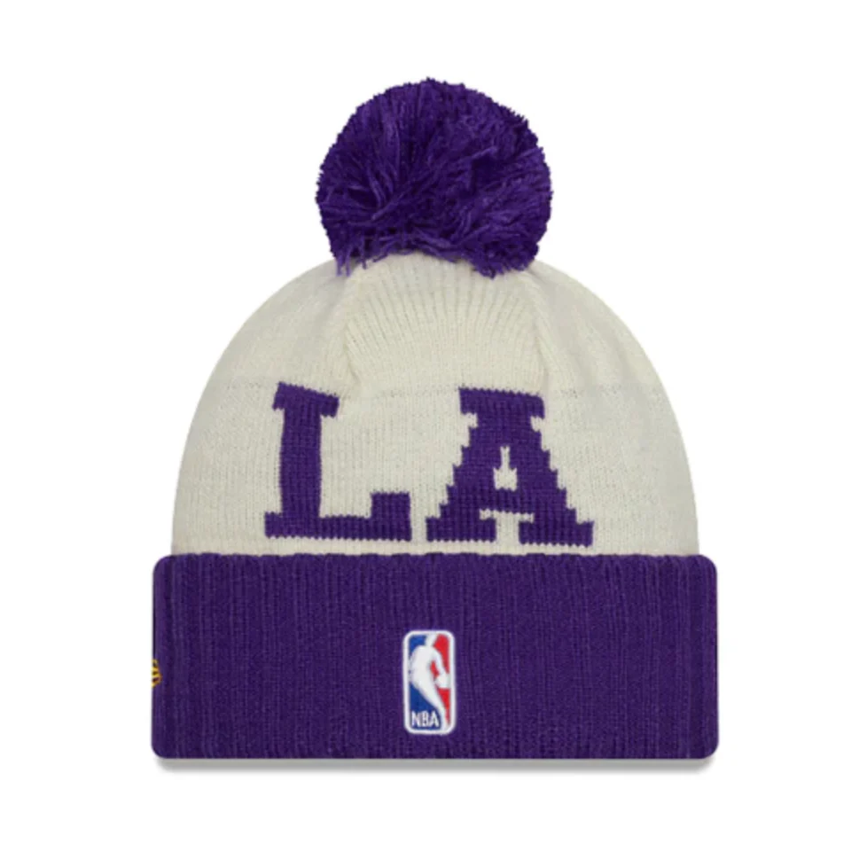 NEW ERA LOS ANGELES LAKERS NBA DRAFT POM KNIT - Image 2