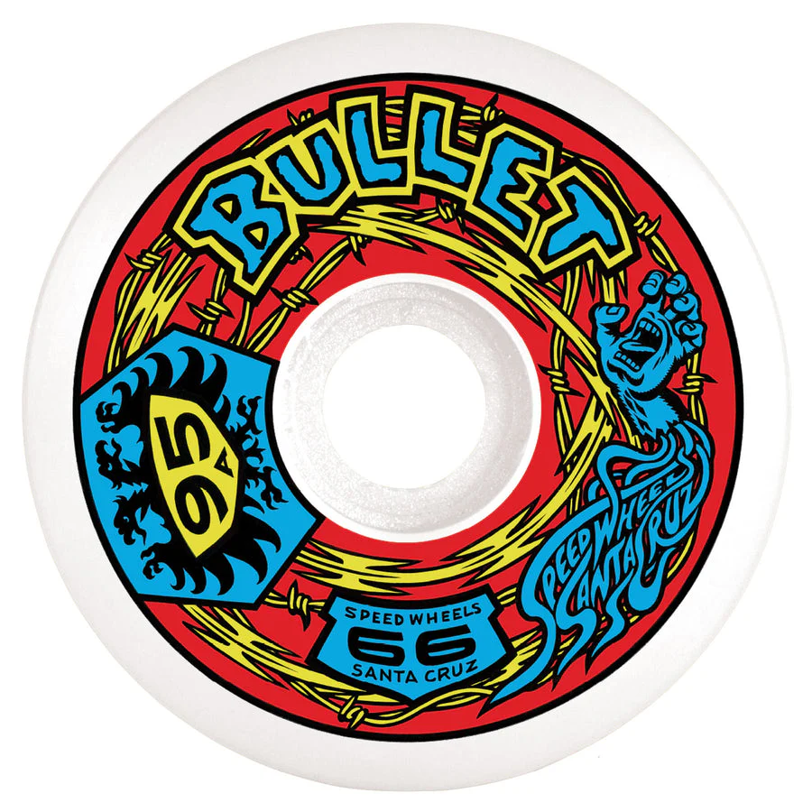 BULLET SPEEDWHEELS REISSUE 95A WHITE 66MM
