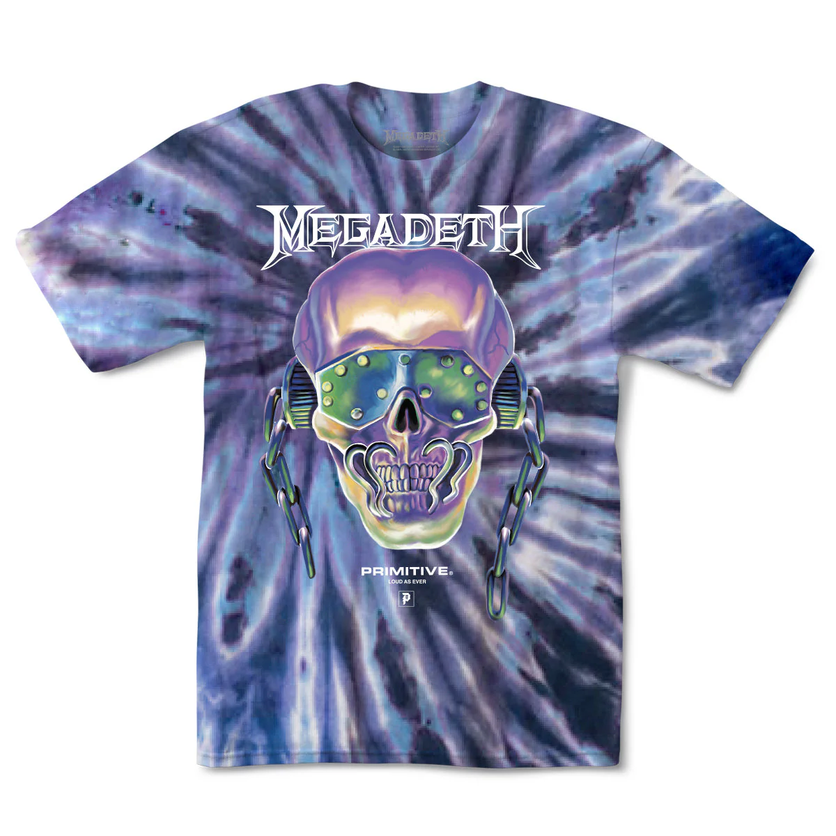 PRIMITIVE X MEGADETH RATTLEHEAD TIE DYE TEE