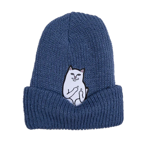 RIP N DIP LORD NERMAL RIBBED BEANIE BLUE - Image 2