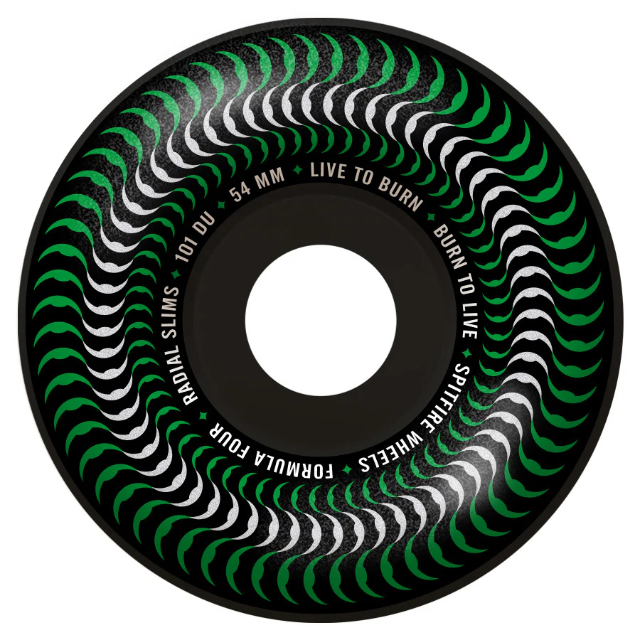 SPITFIRE F4 RADIAL SLIMS VENOM GRN/BLK 101D 53MM - Image 3