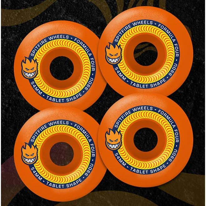 SPITFIRE FORMULA FOUR TABLETS 99D 54MM ORANGE - Image 2