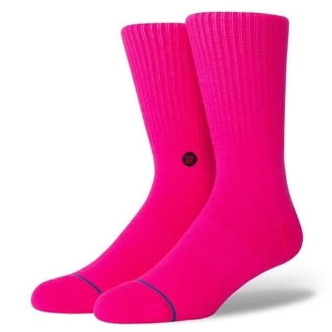 STANCE SOCKS ICON NEON PINK LARGE