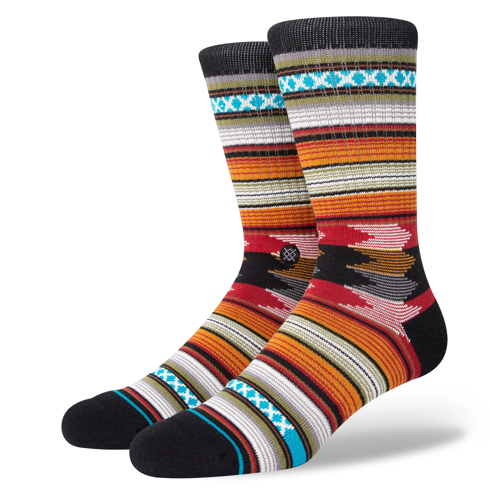 STANCE SOCKS BARON BLACK LARGE