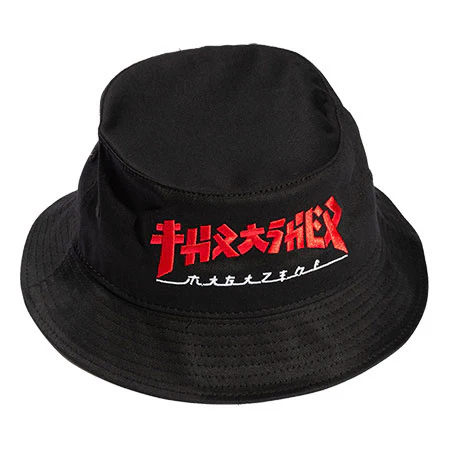 THRASHER GODZILLA BUCKET HAT BLACK