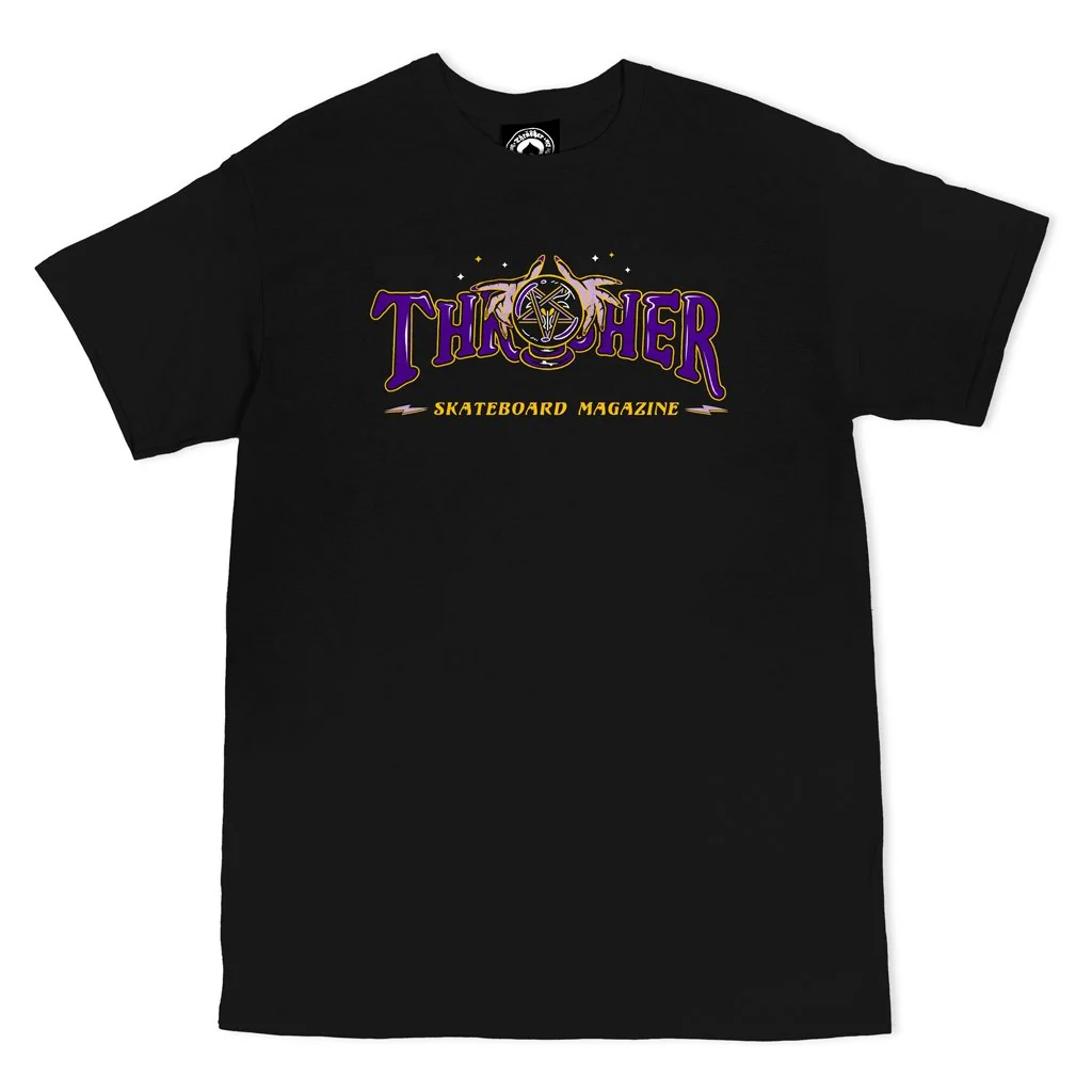 THRASHER FORTUNE LOGO TEE BLACK