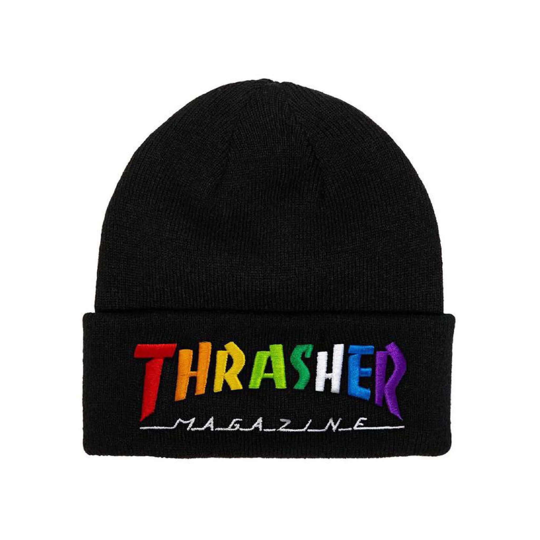 THRASHER RAINBOW MAG BEANIE BLACK