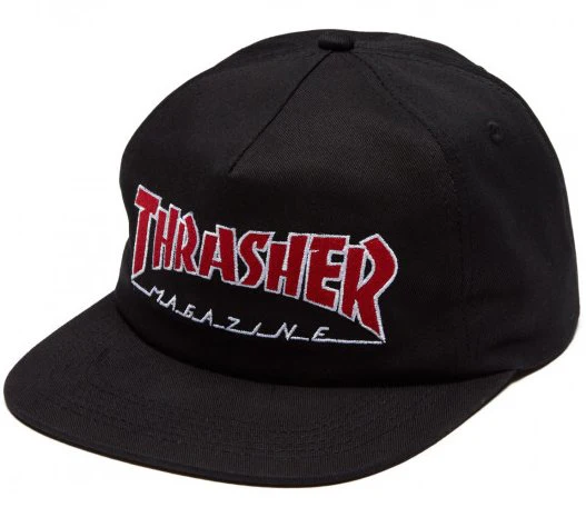 THRASHER OUTLINED SNAPBACK BLACK