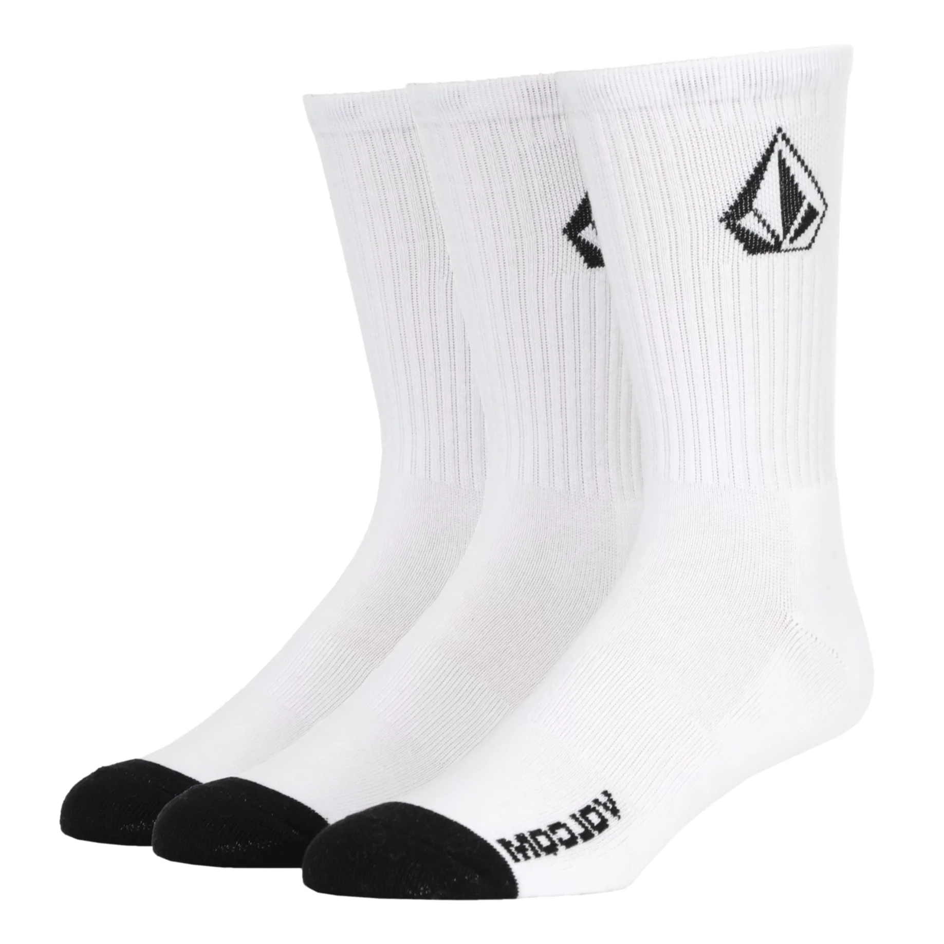 VOLCOM FULL STONE SOCK 3-PACK WHITE