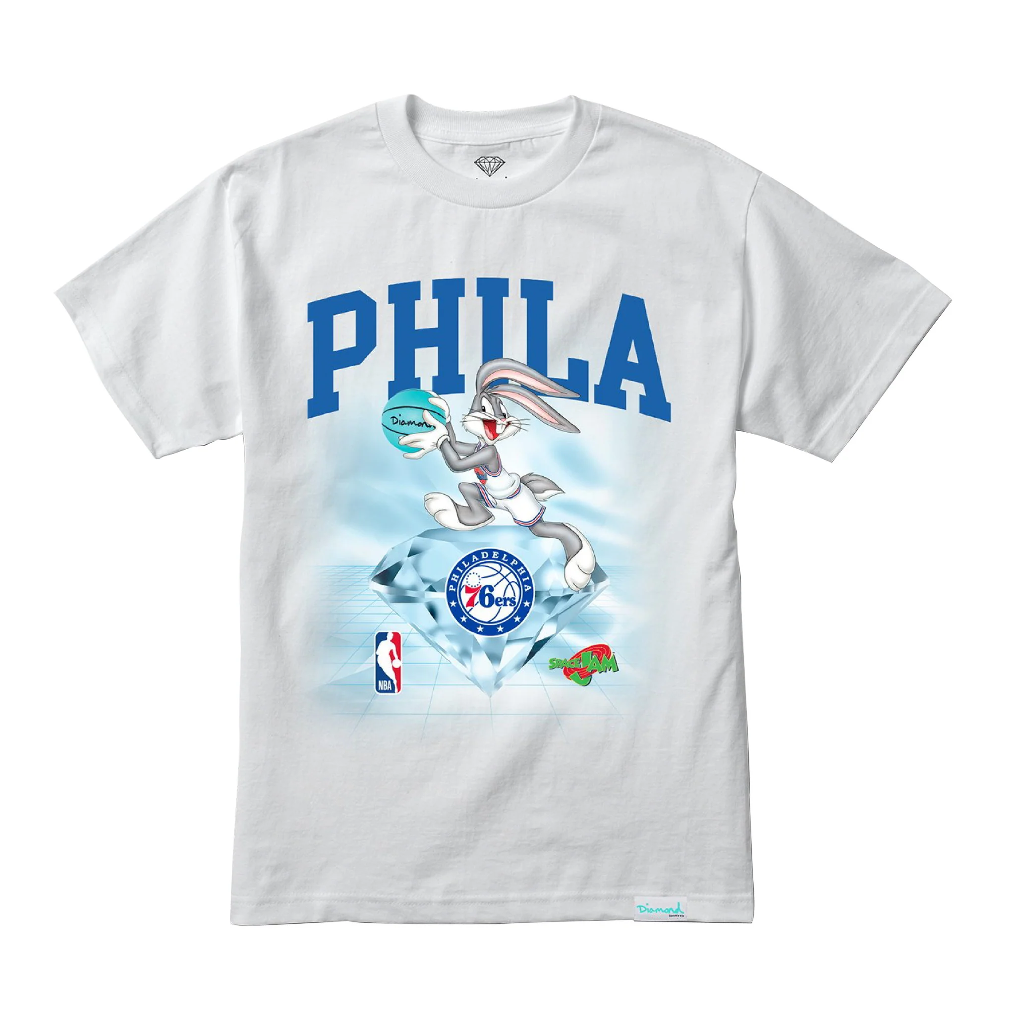 DIAMOND x SPACE JAM x NBA 76ERS T-SHIRT