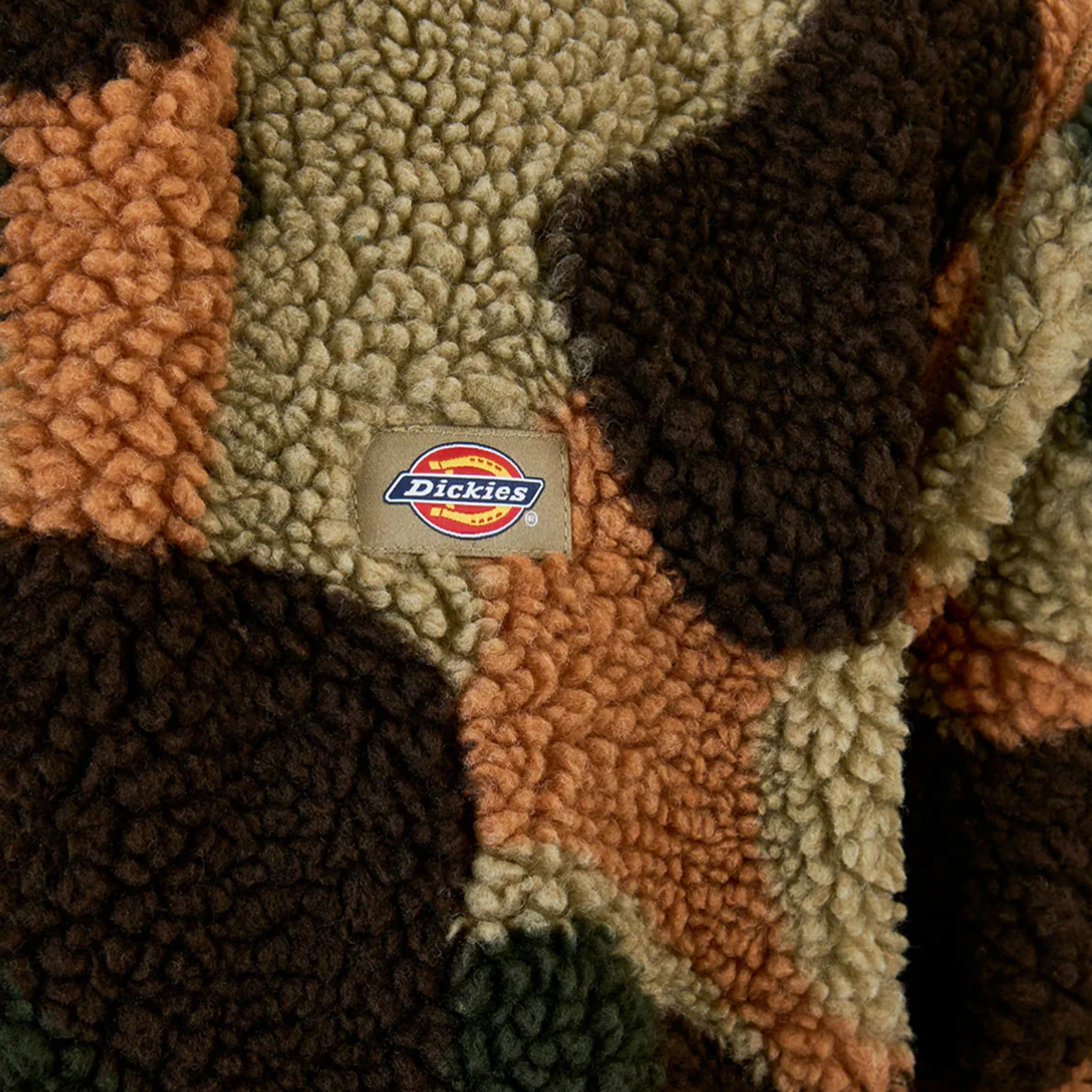 DICKIES RELAXED FIT HIGH PILE CAMO FLEECE IMPERIAL GREEN - Image 2