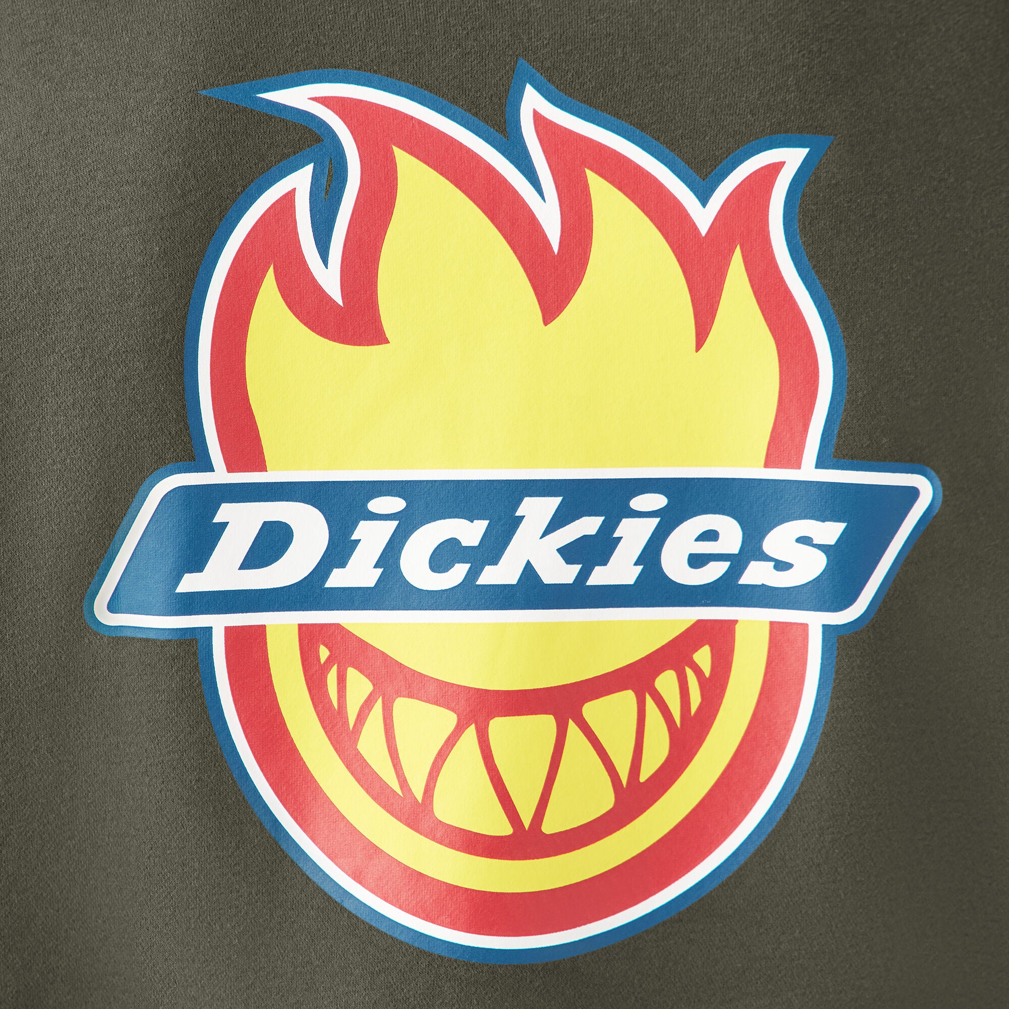 DICKIES X SPITFIRE FLEECE HOODIE OLIVE GREEN - Image 4