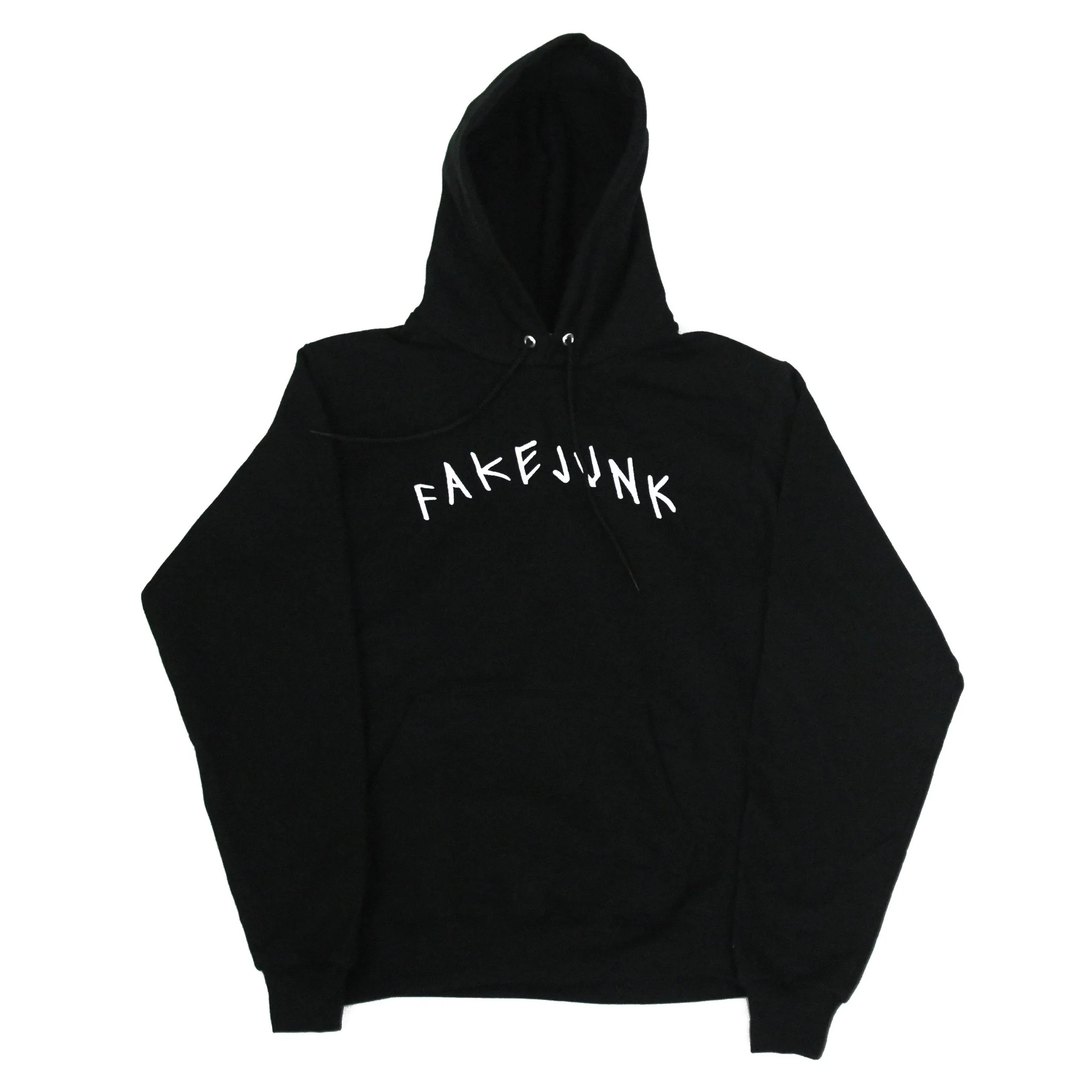 FAKE JUNK EMBROIDERED HOODIE BLACK