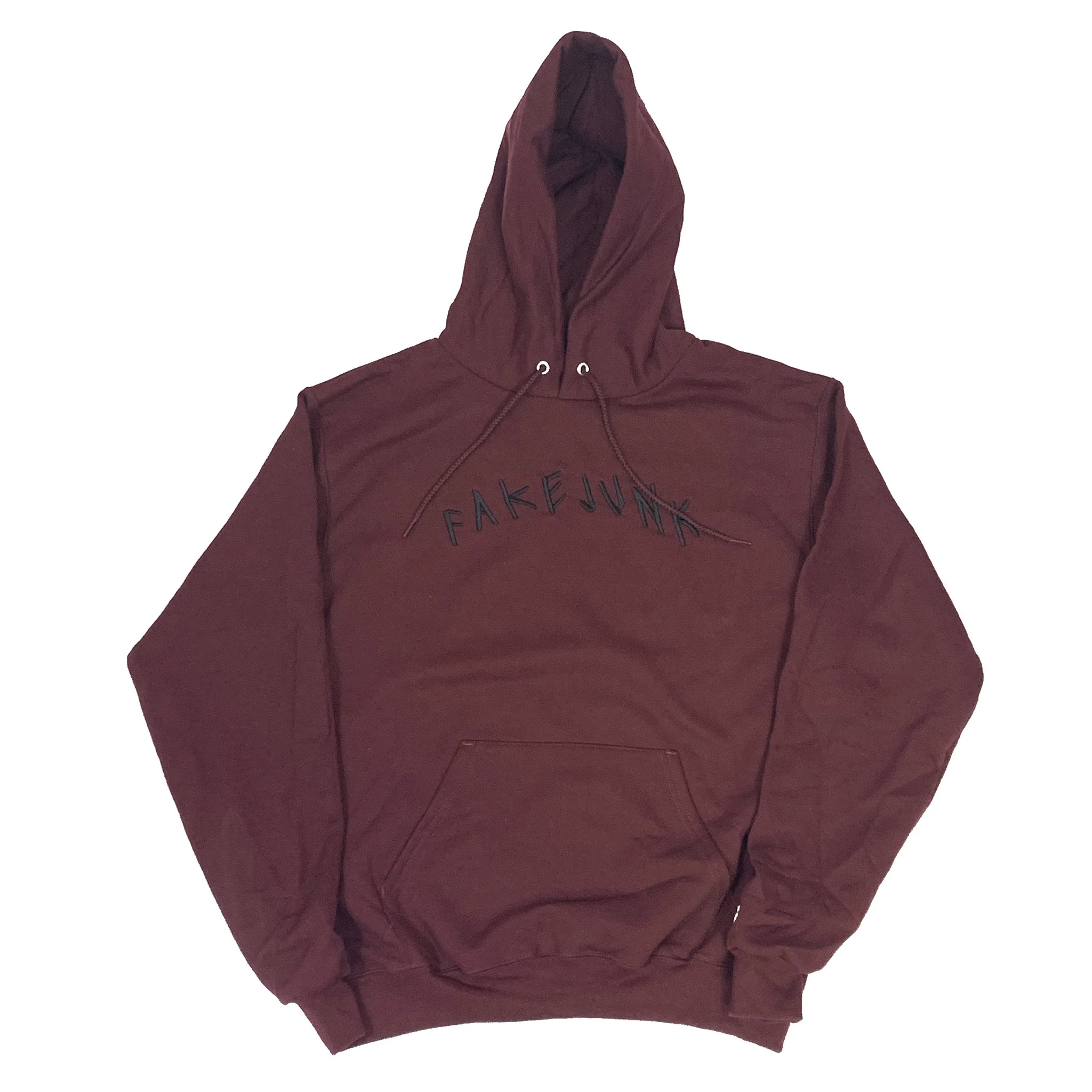 FAKE JUNK EMBROIDERED HOODIE MAROON