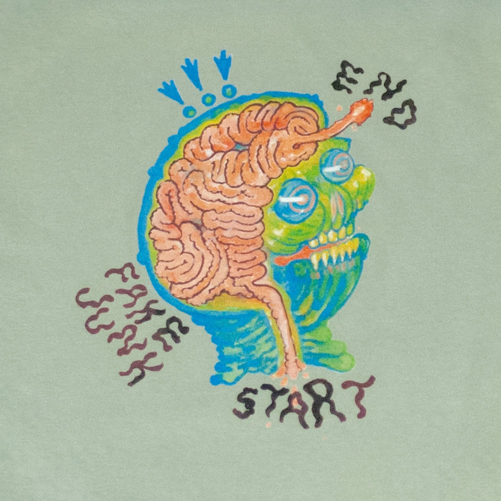 FAKE JUNK MAZE BRAIN T-SHIRT BAY GREEN - Image 2