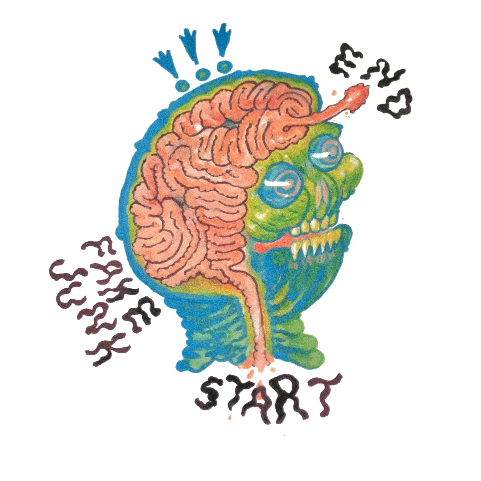 FAKE JUNK MAZE BRAIN T-SHIRT WHITE - Image 2