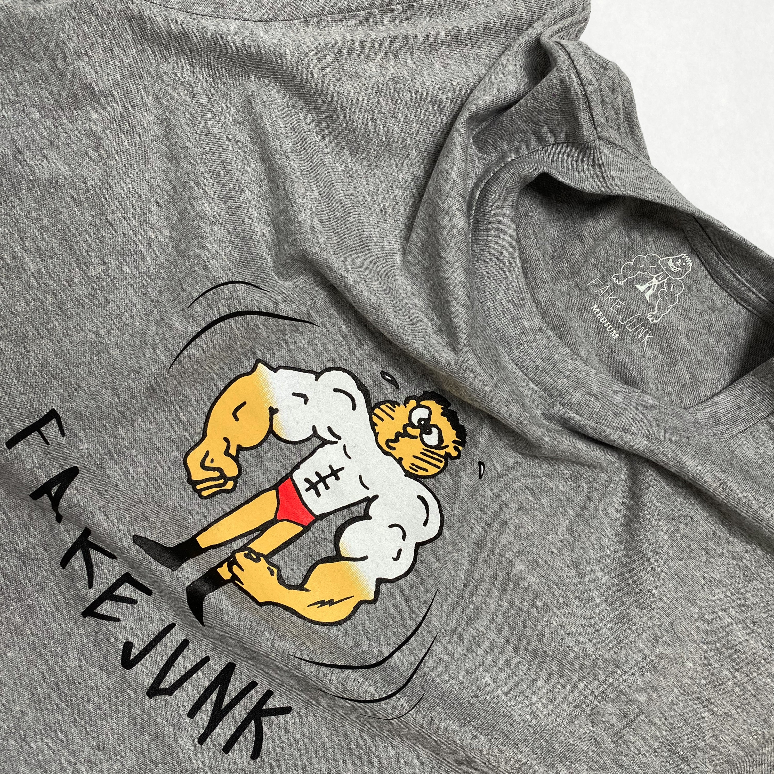 FAKE JUNK TAN LINES T-SHIRT GREY - Image 2