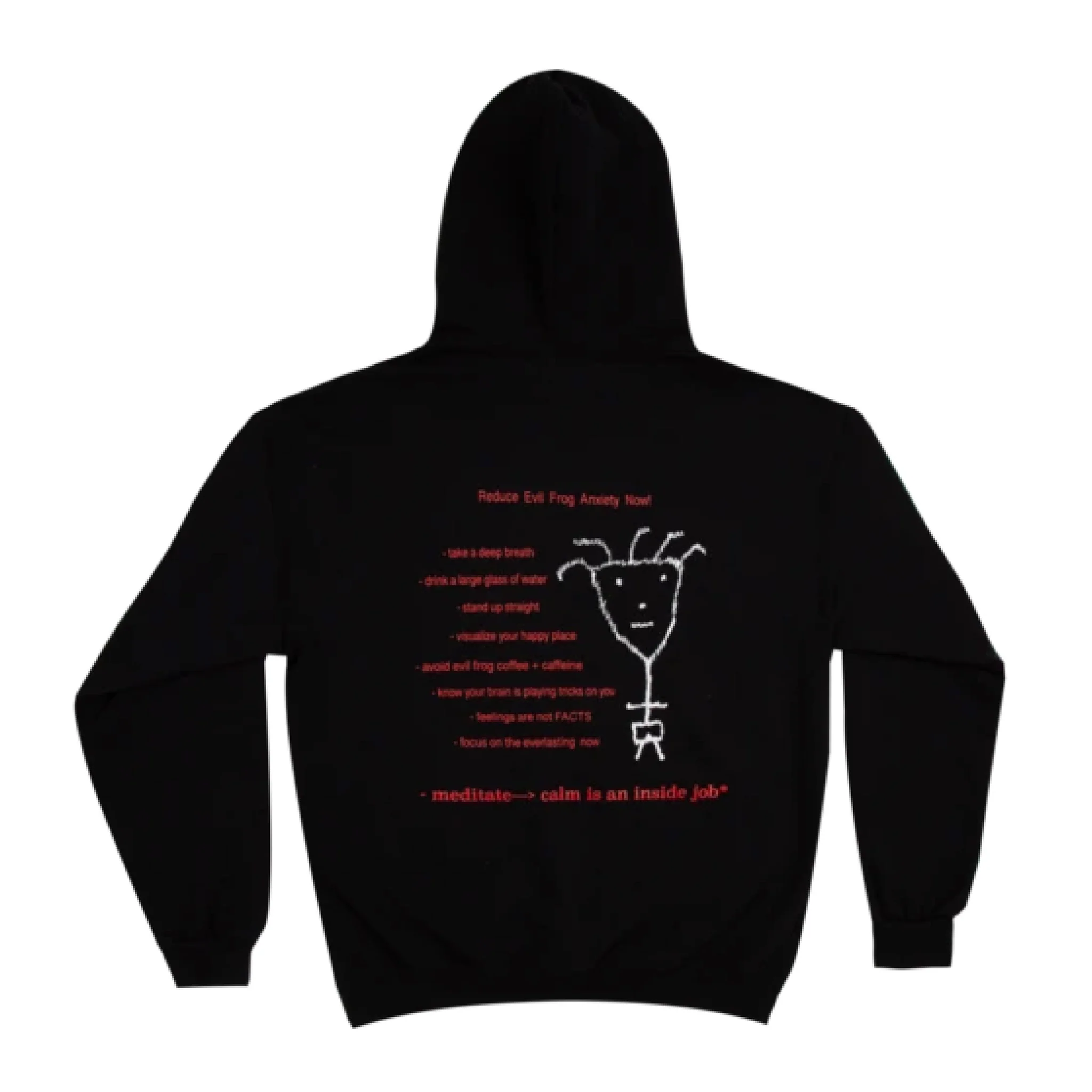 FROG EVIL ANXIETY HOODIE BLACK - Image 3