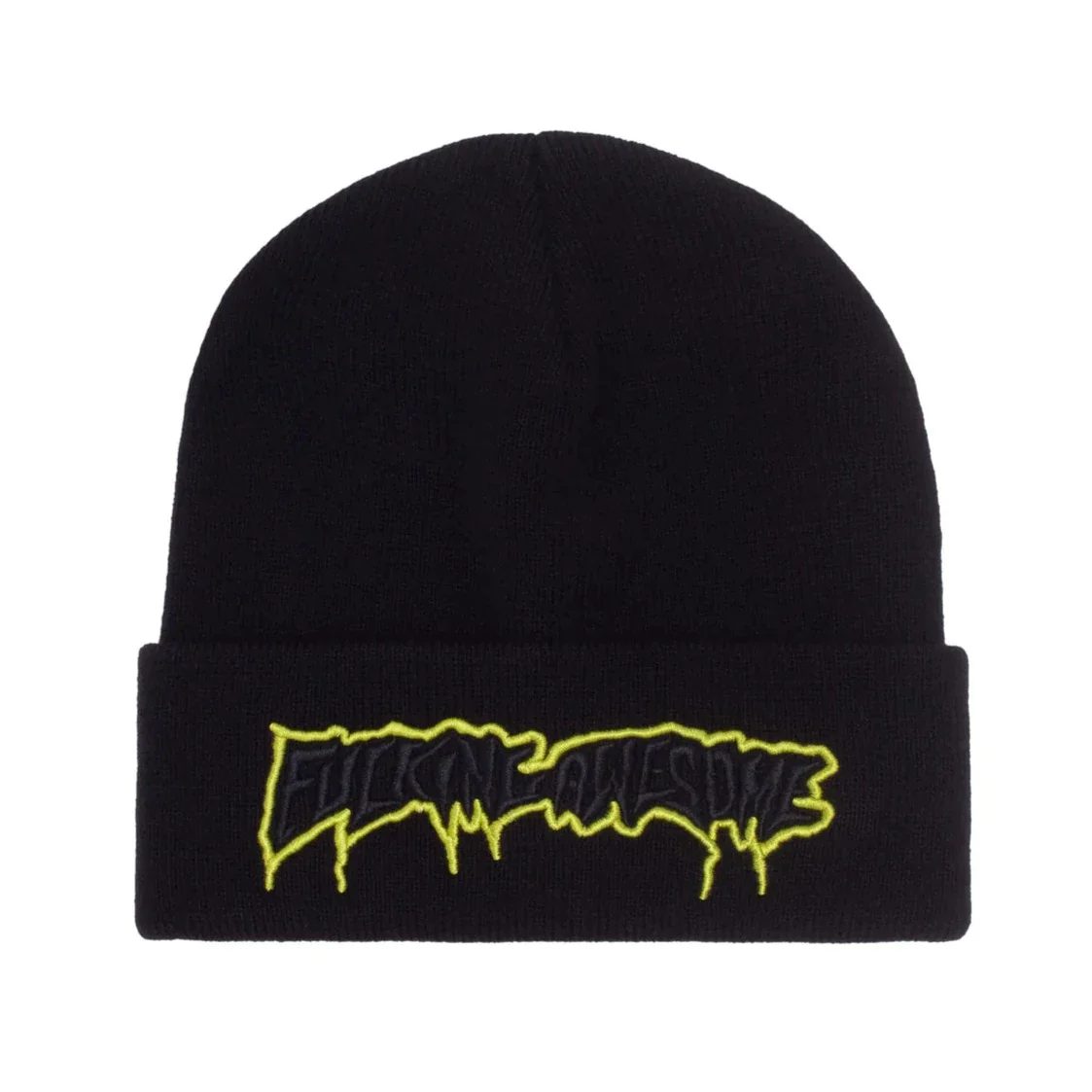 FUCKING AWESOME RUNNING LOGO CUFF BEANIE BLACK
