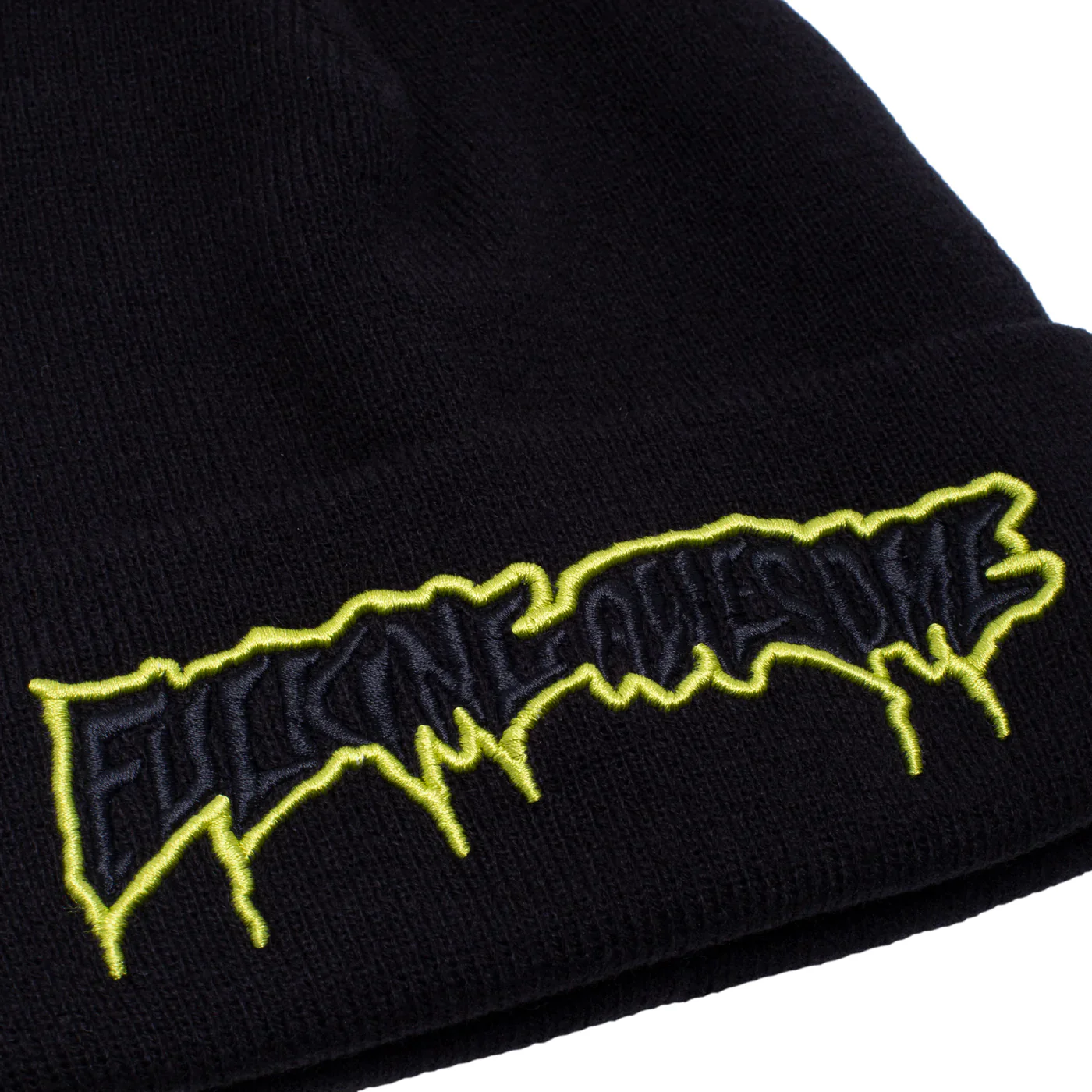 FUCKING AWESOME RUNNING LOGO CUFF BEANIE BLACK - Image 2