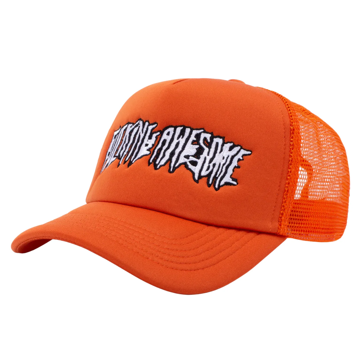 FUCKING AWESOME STRETCHED STAMP MESH SNAPBACK ORANGE