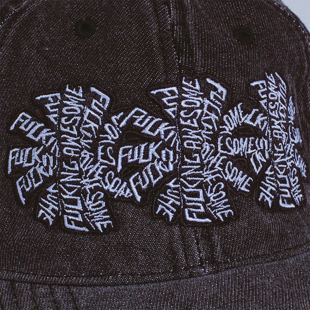 FUCKING AWESOME THREE SPIRAL WASHED DENIM HAT BLACK - Image 2