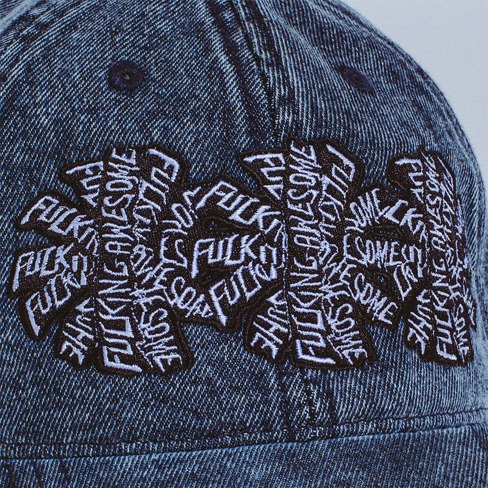 FUCKING AWESOME THREE SPIRAL WASHED DENIM HAT BLUE - Image 2