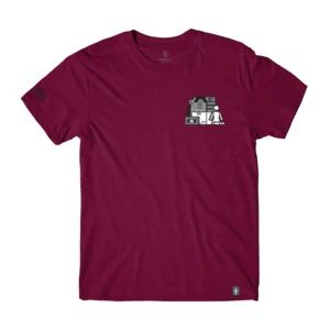 GIRL X SUB POP STACKED T-SHIRT CARDINAL - Image 2