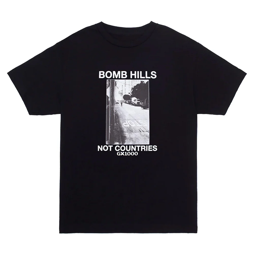 GX1000 BOMB HILLS NOT COUNTRIES TEE BLACK