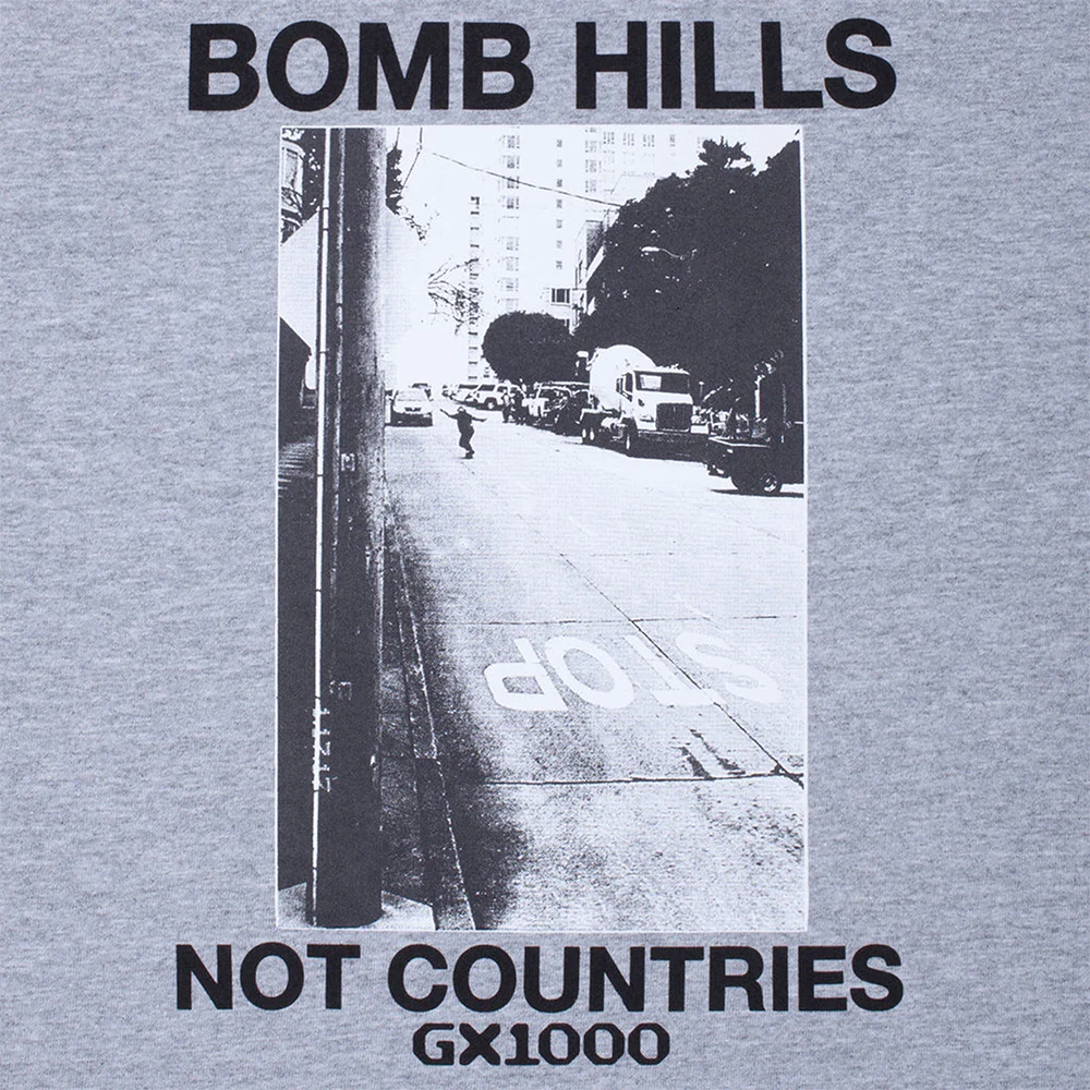 GX1000 BOMB HILLS NOT COUNTRIES TEE GREY - Image 2